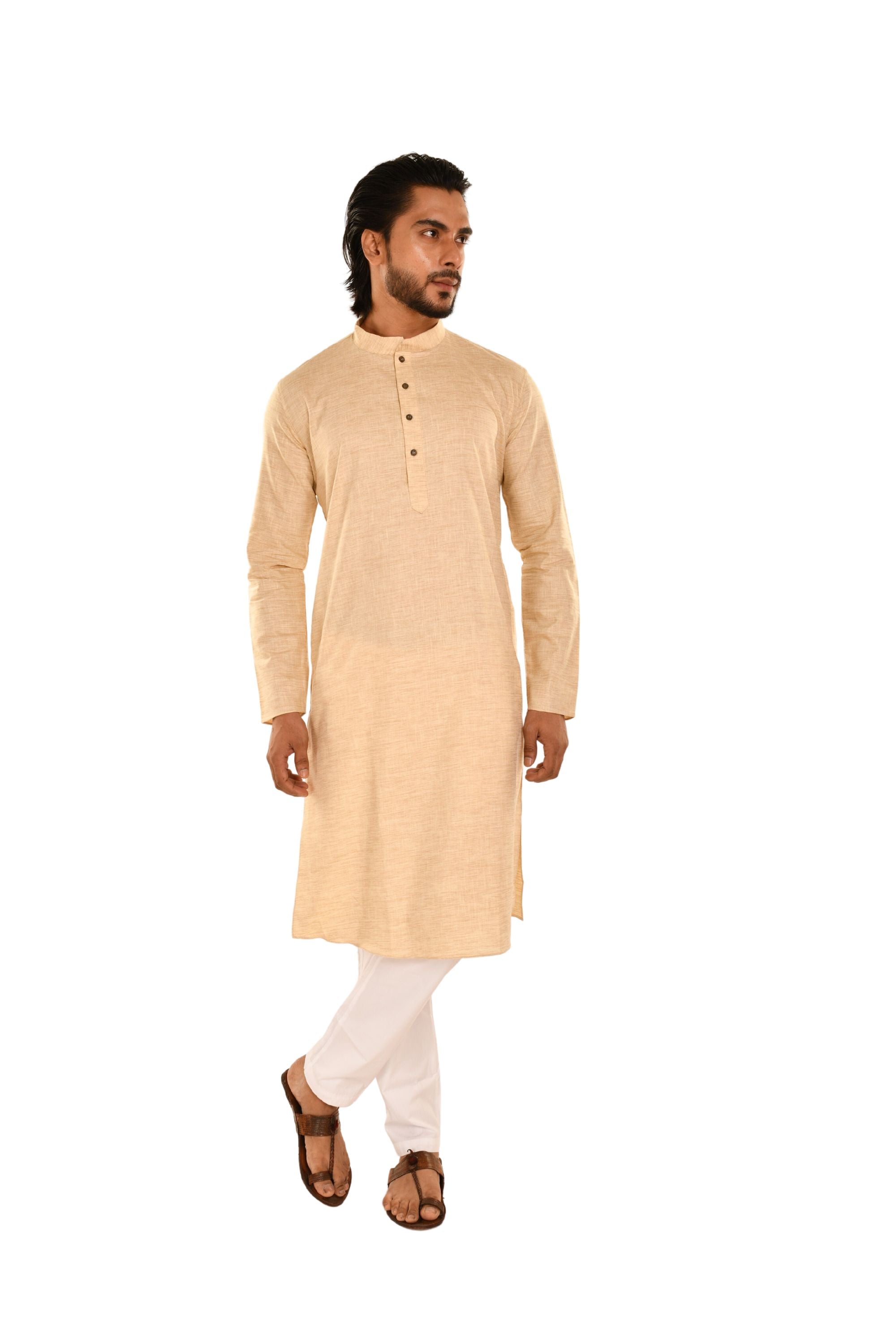 Minimalist Pure Cotton Kurta Beige