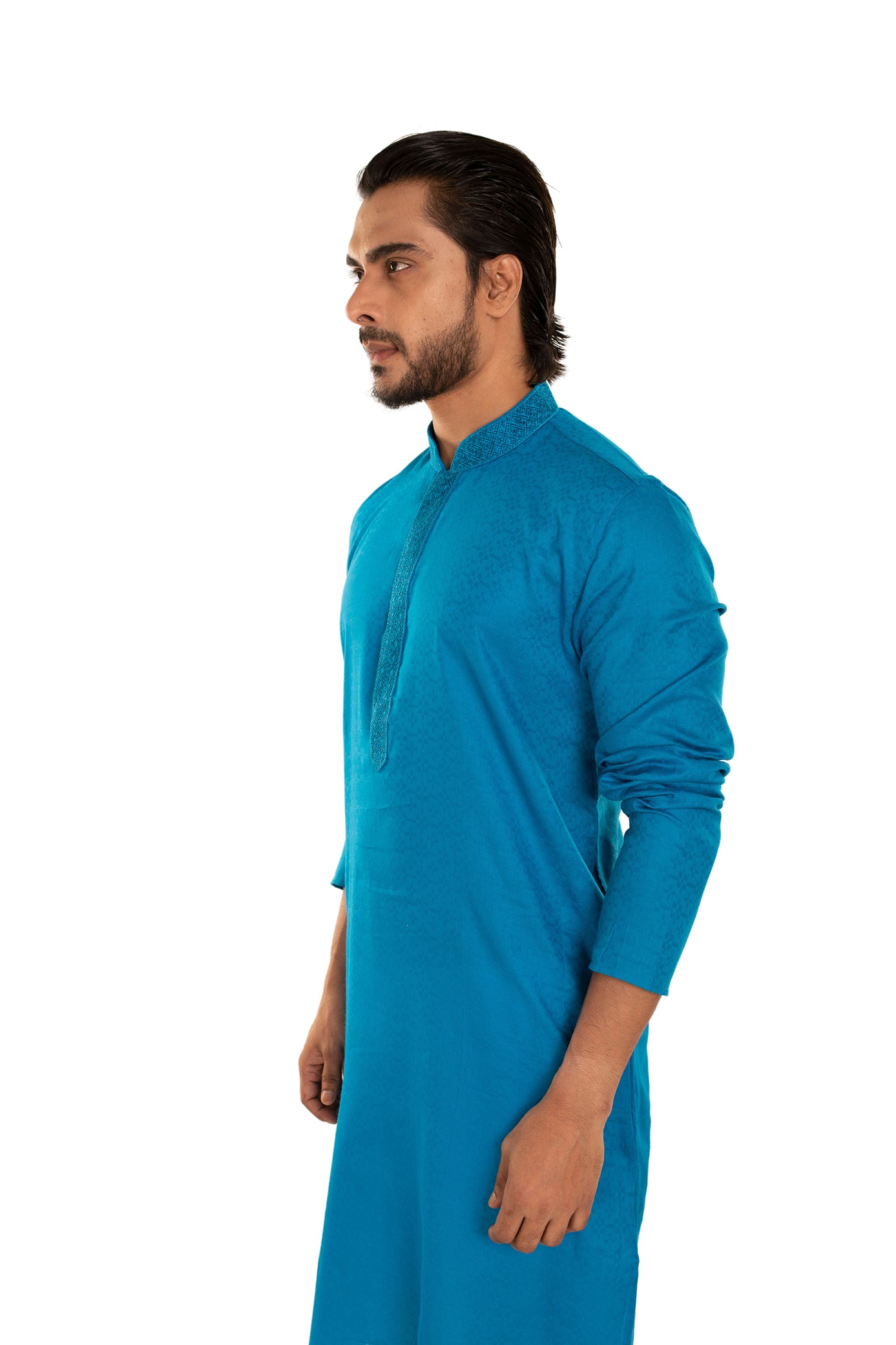 Self Designed Woven Embroidered Long Kurta