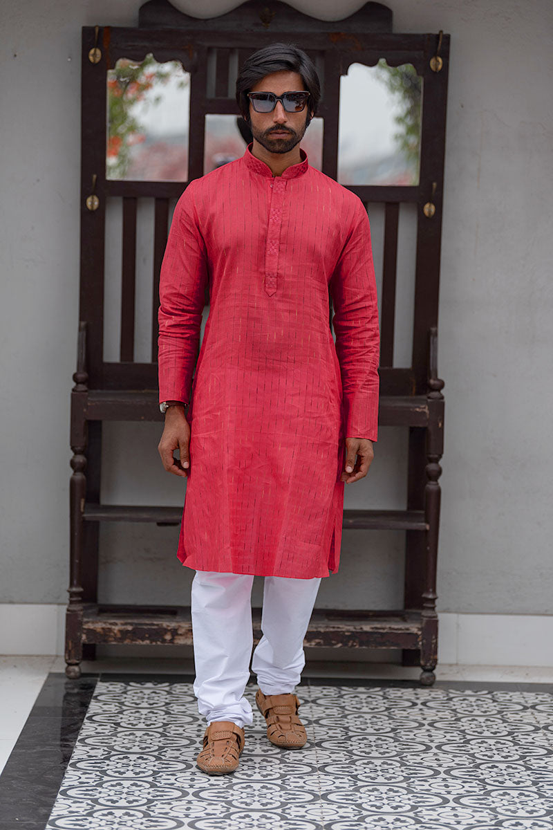 Cotton Bengali Style Men's Kurta – Indiecraft