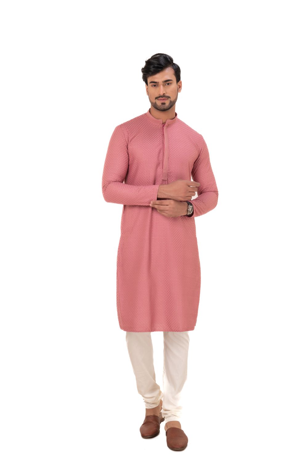 Embroidered Chikankari Kurta Gajari