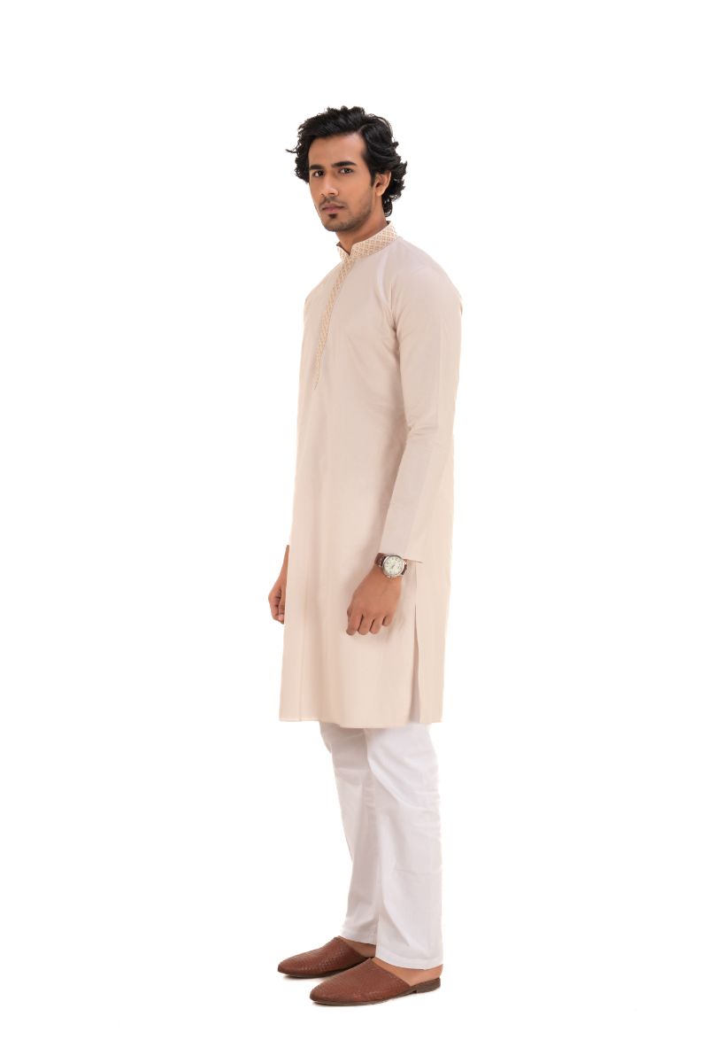 Men's Solid Regular Cotton Kurta