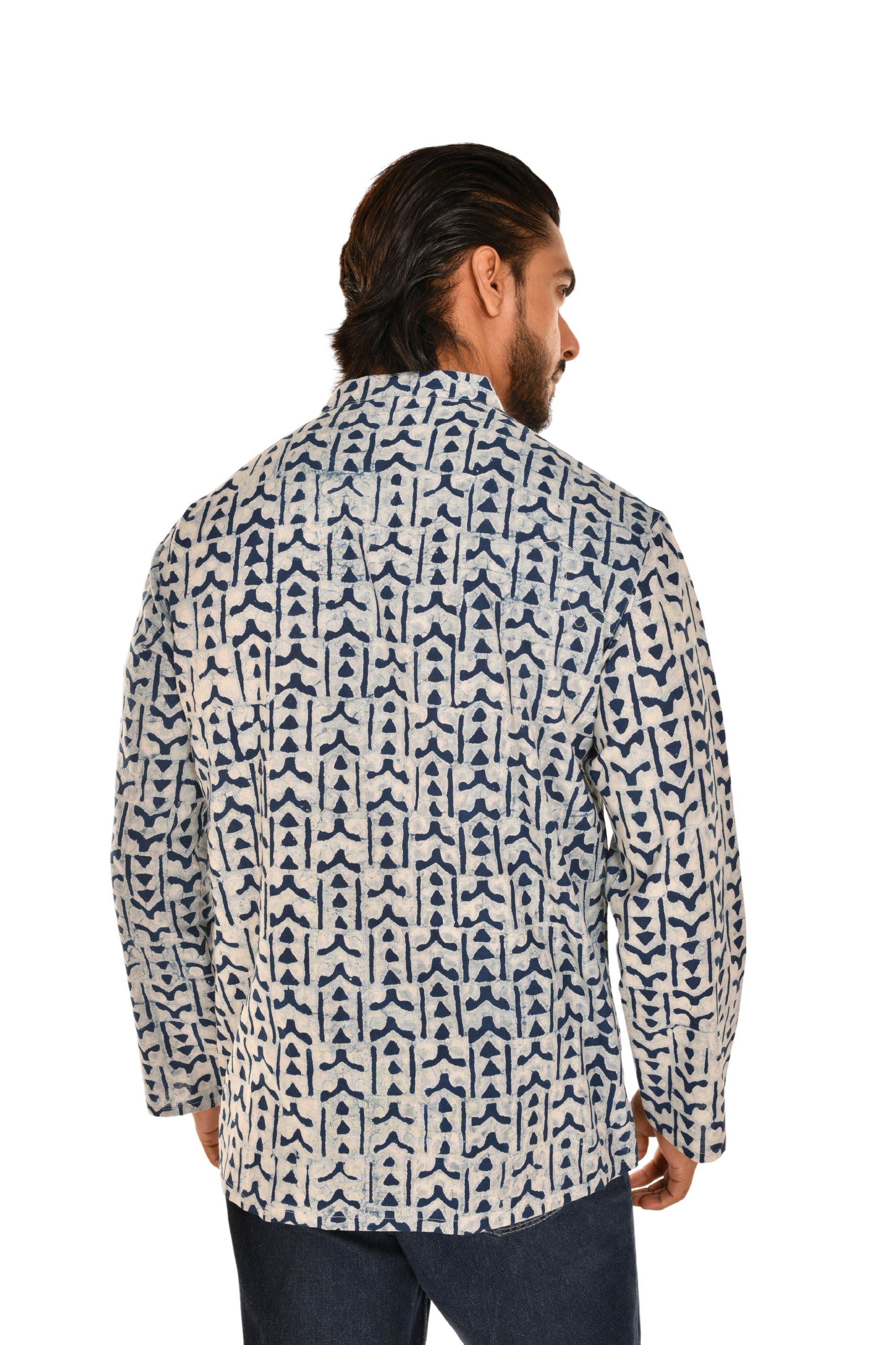 Sanganeri Block Print Blue Short Kurta