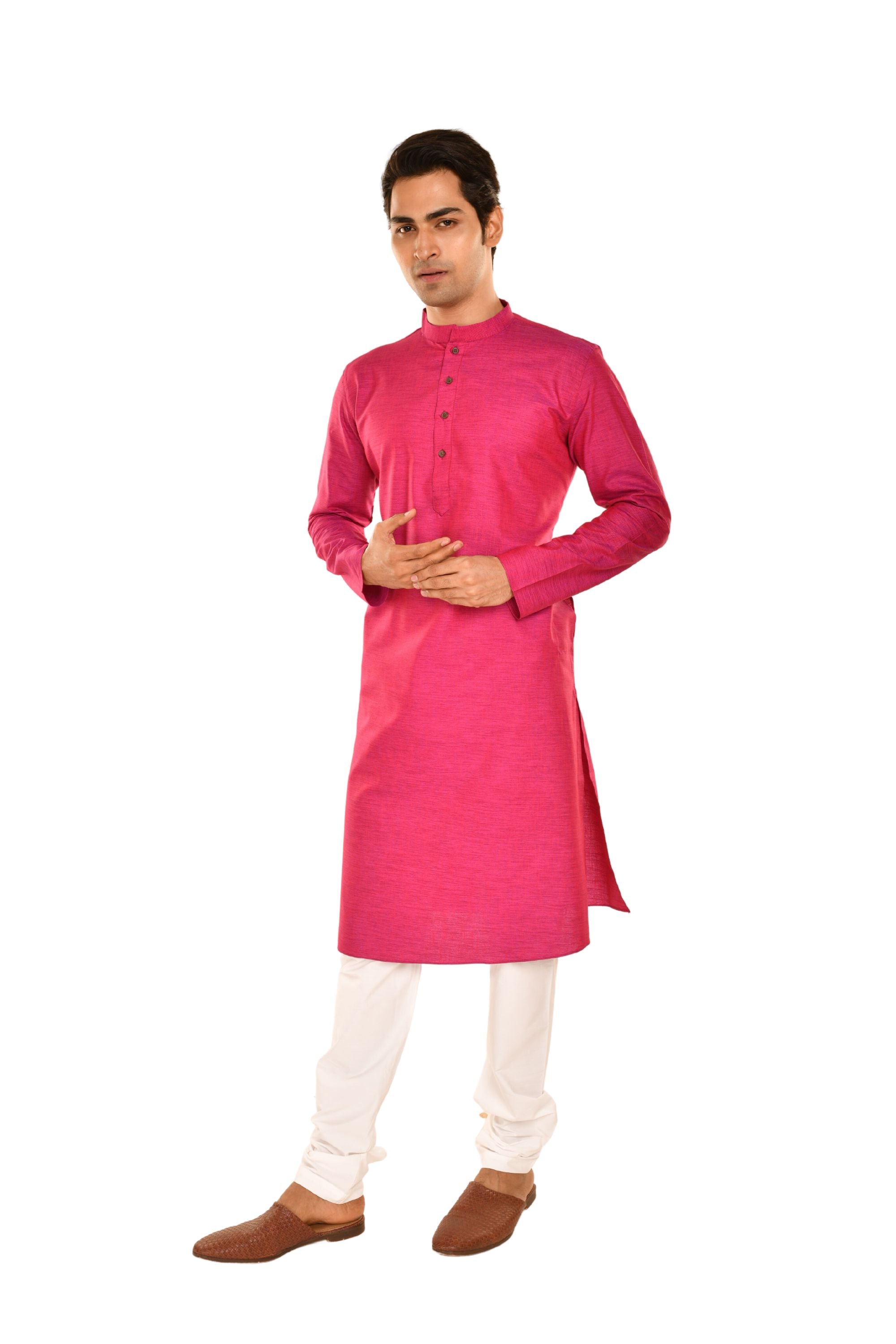 Minimalist Pure Cotton Kurta Purple