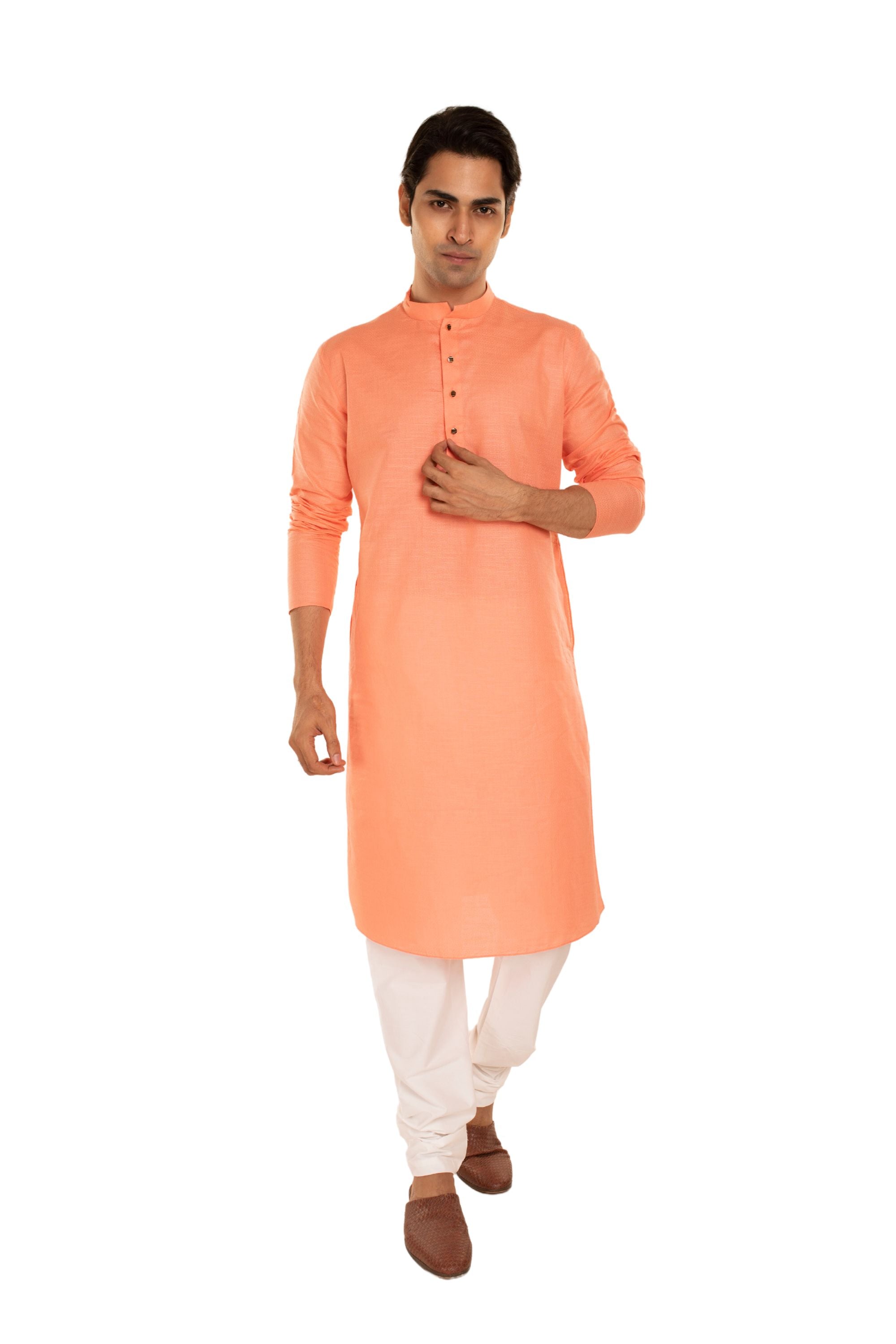 Casual Pure Cotton Kurta Pink