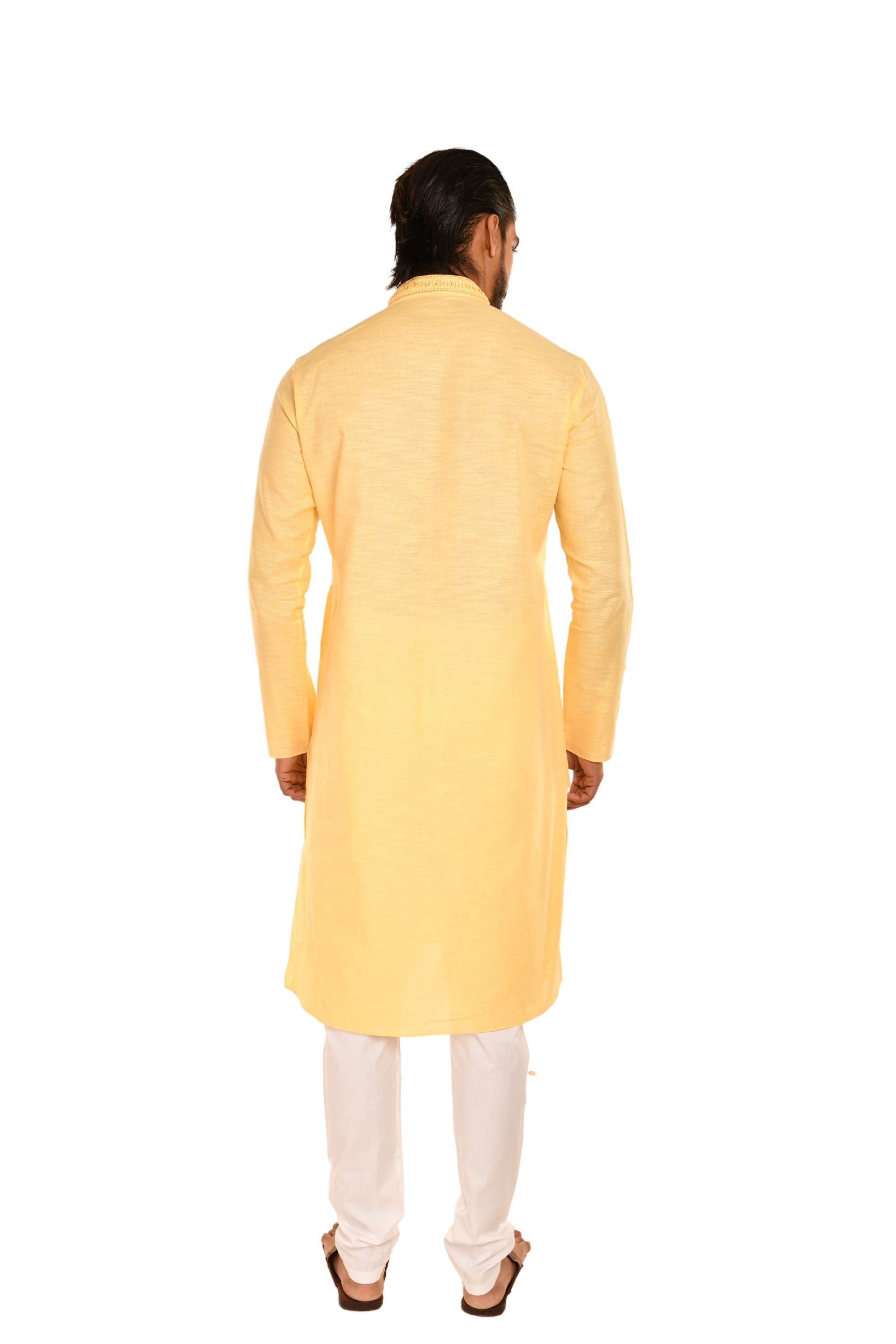 Cotton Embroidered Men's Long Kurta