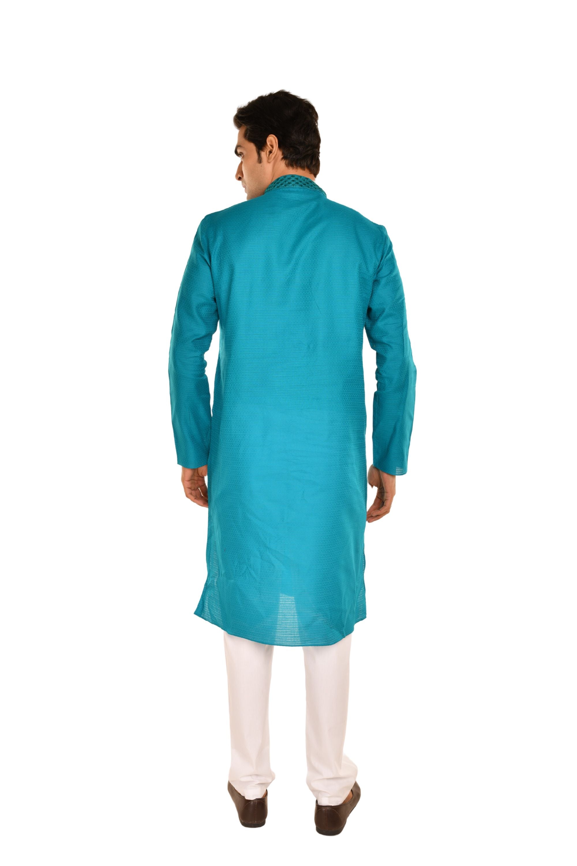 Basic Embroidered Straight Kurta for Men