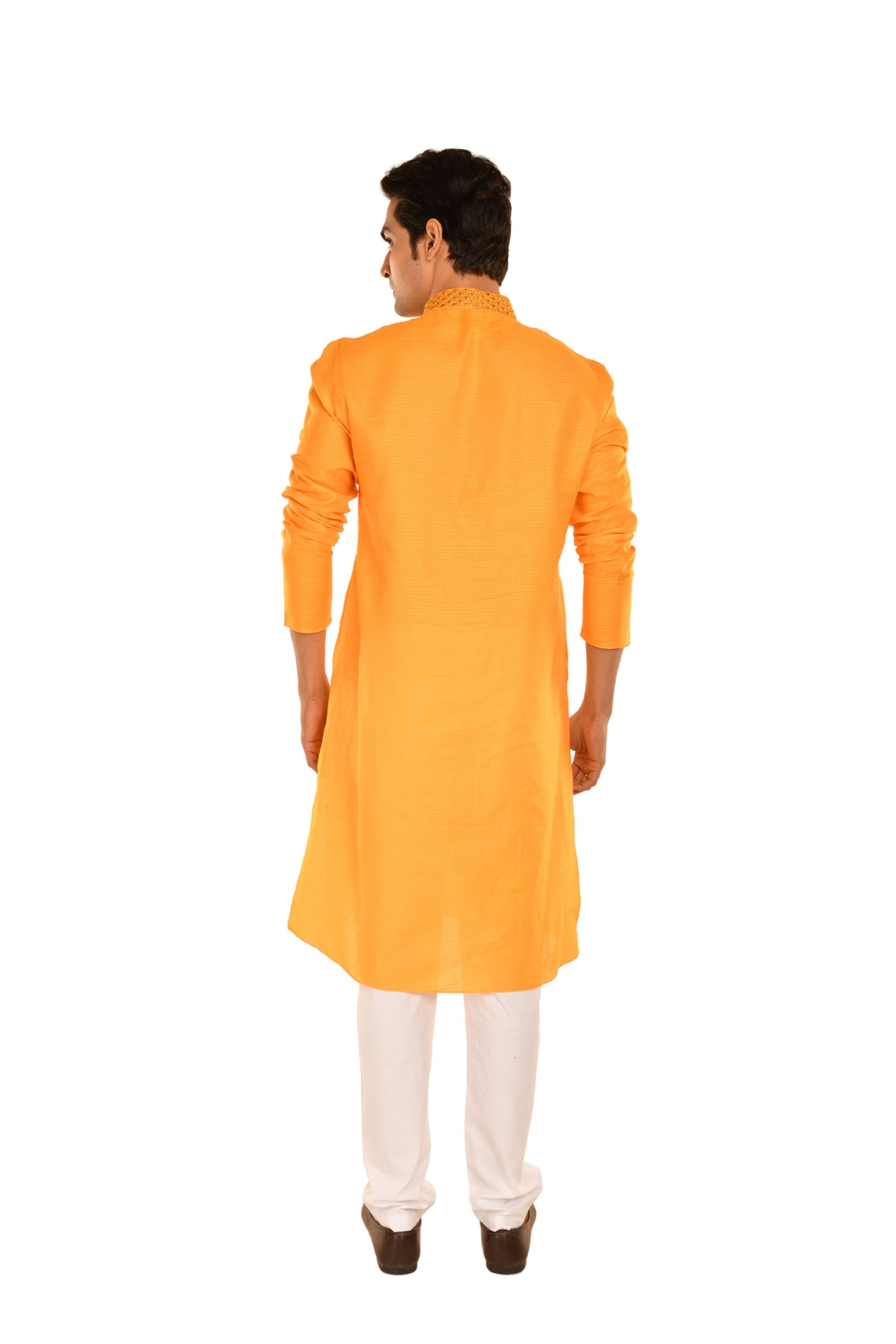 Basic Embroidered Straight Kurta for Men