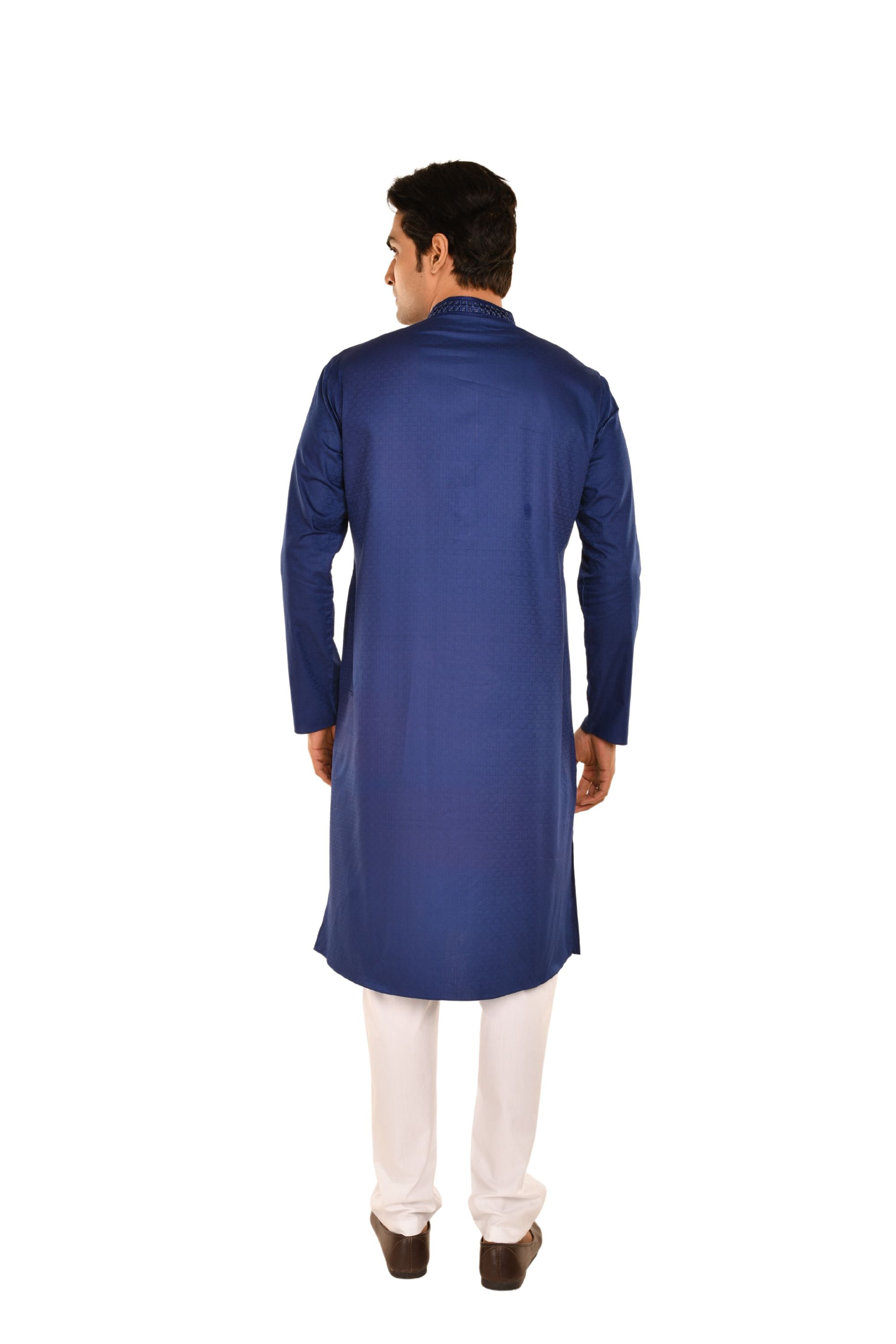 Delicate Neck Embroidered Cotton Kurta