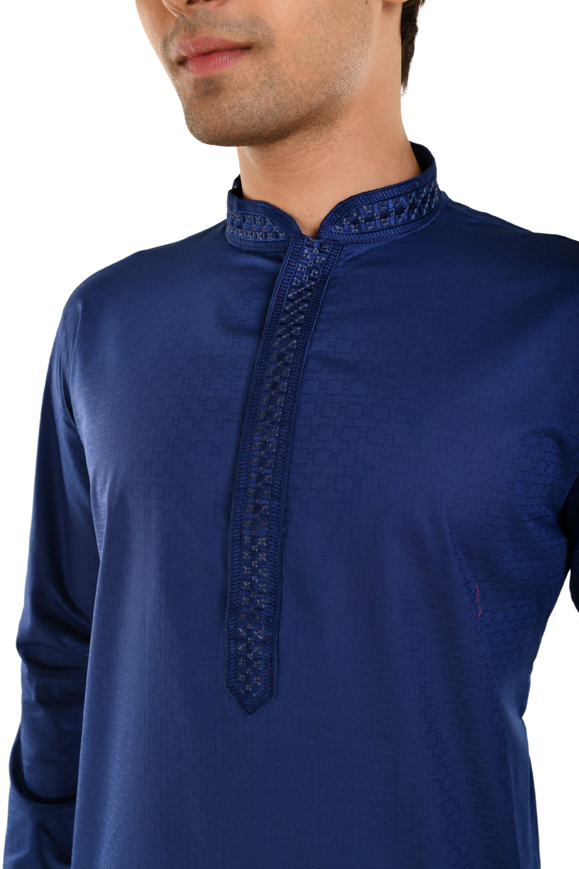 Delicate Neck Embroidered Cotton Kurta