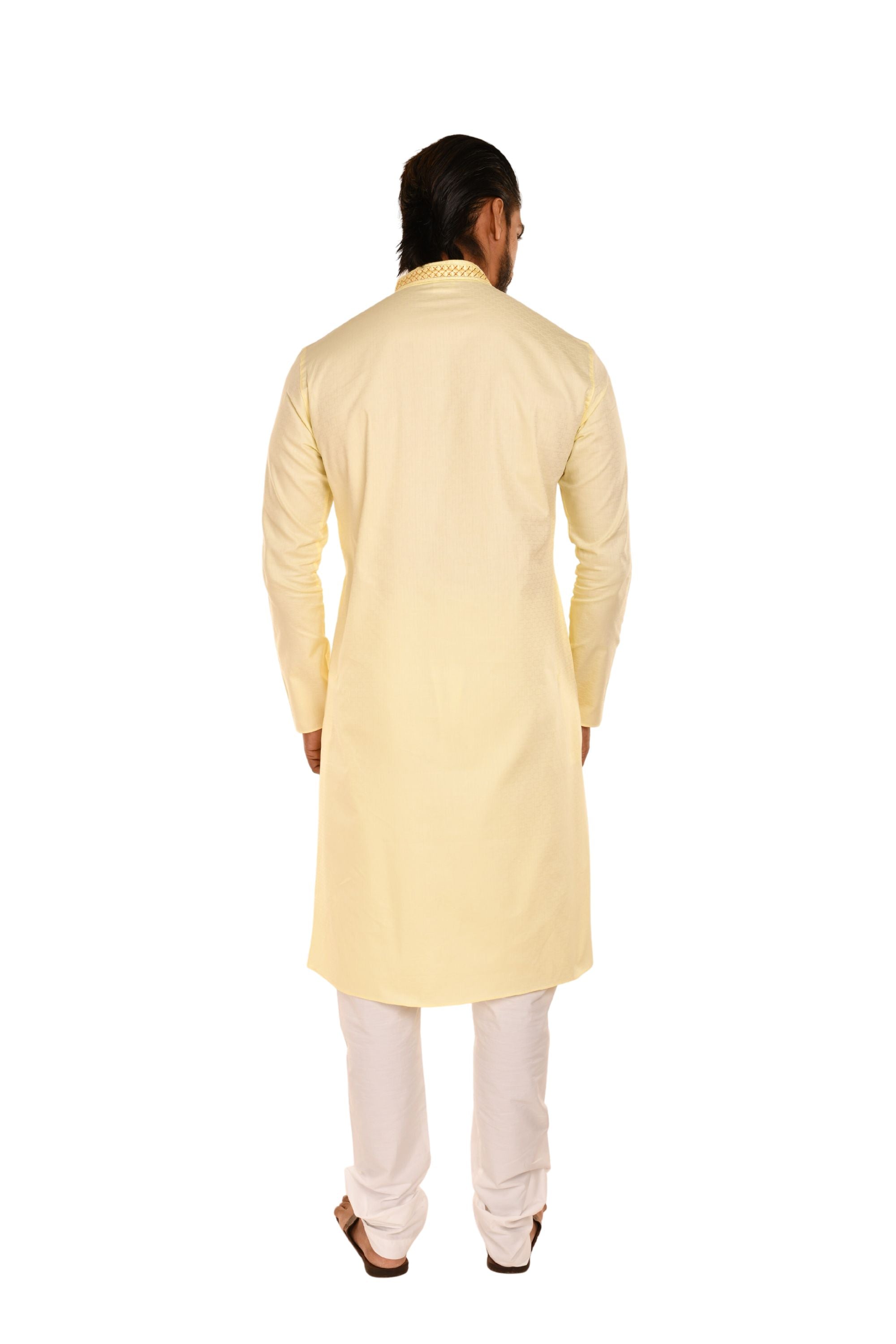 Delicate Neck Embroidered Cotton Kurta
