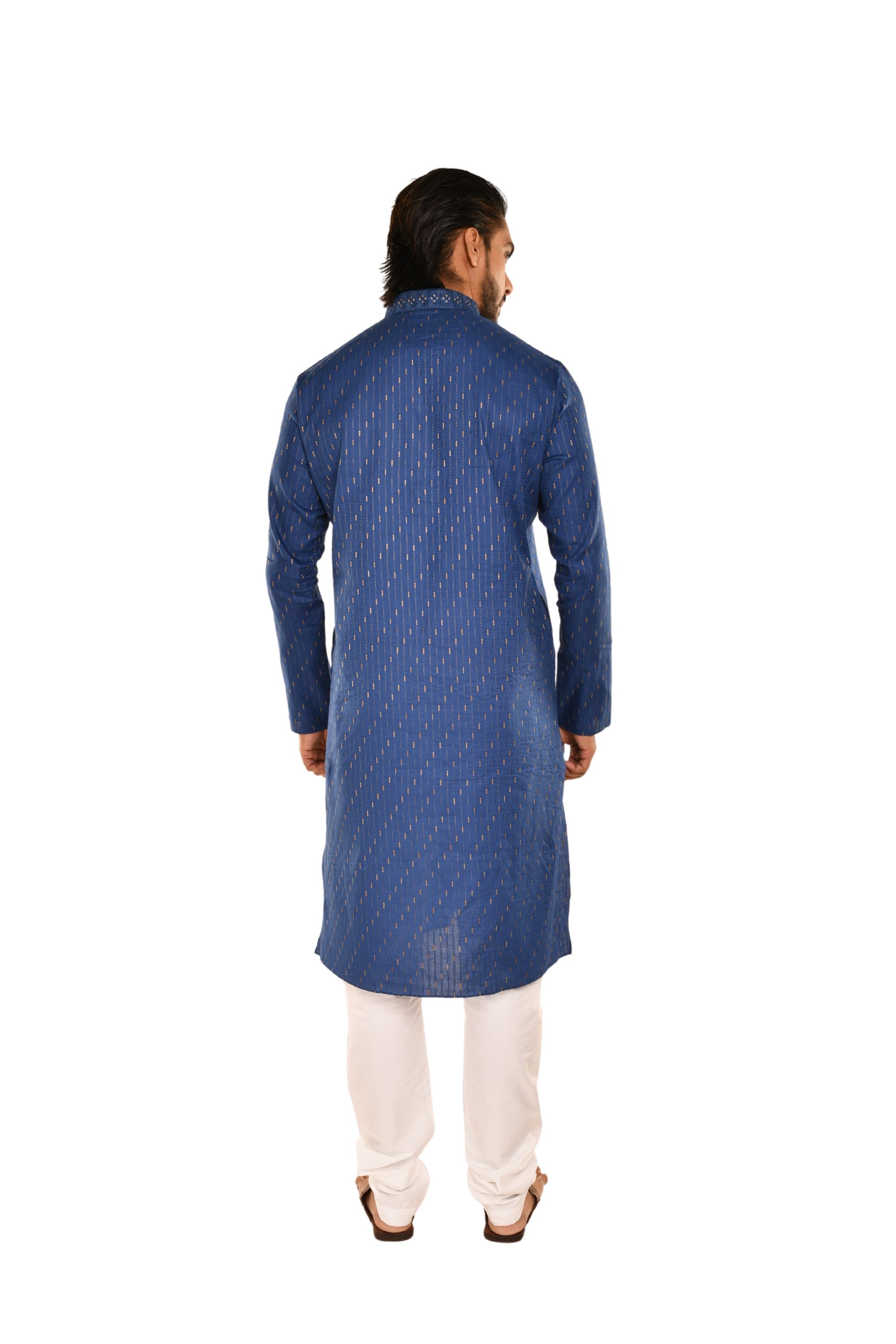 Cotton Embroidered Slim Fit Long Kurta