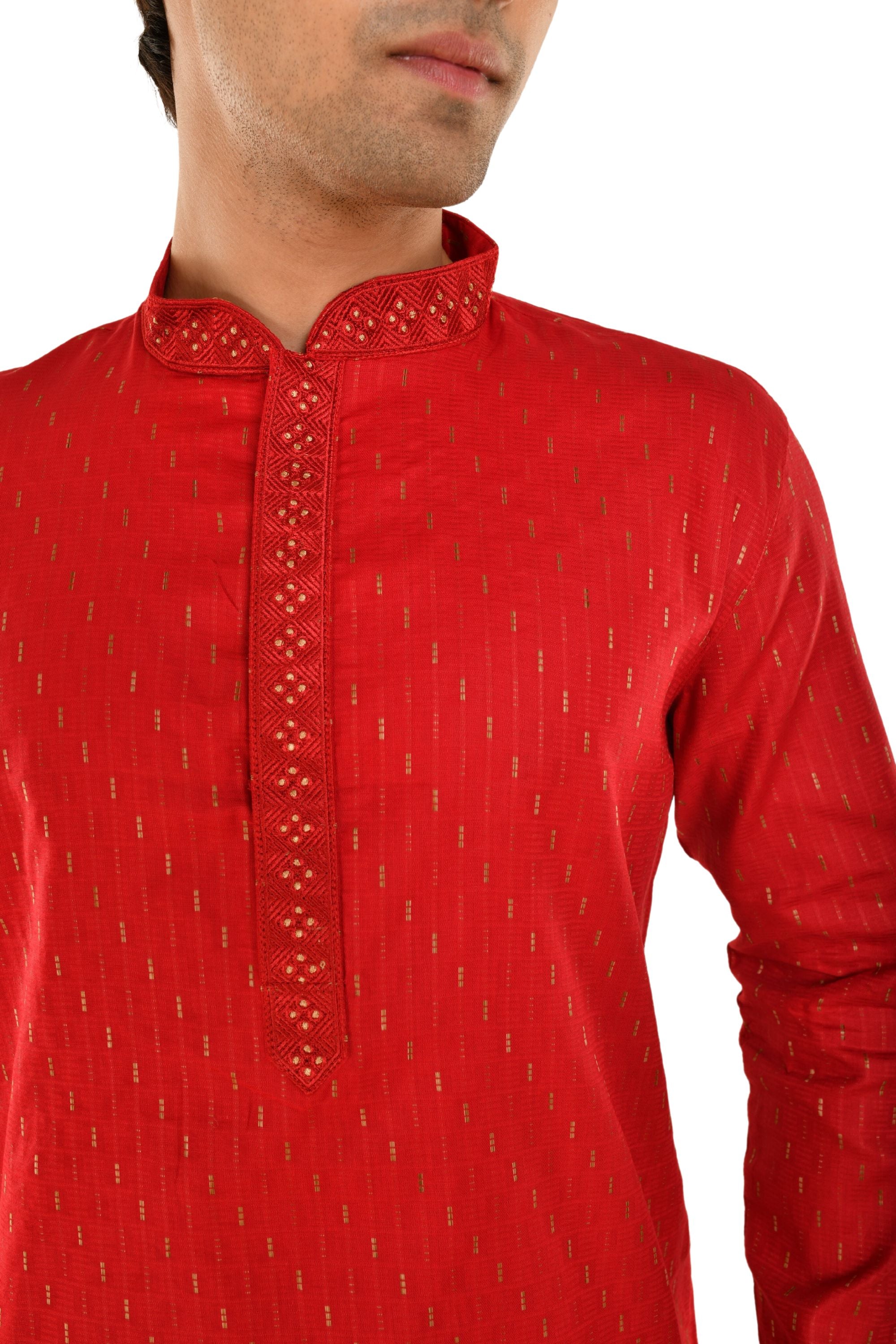 Cotton Embroidered Slim Fit Long Kurta