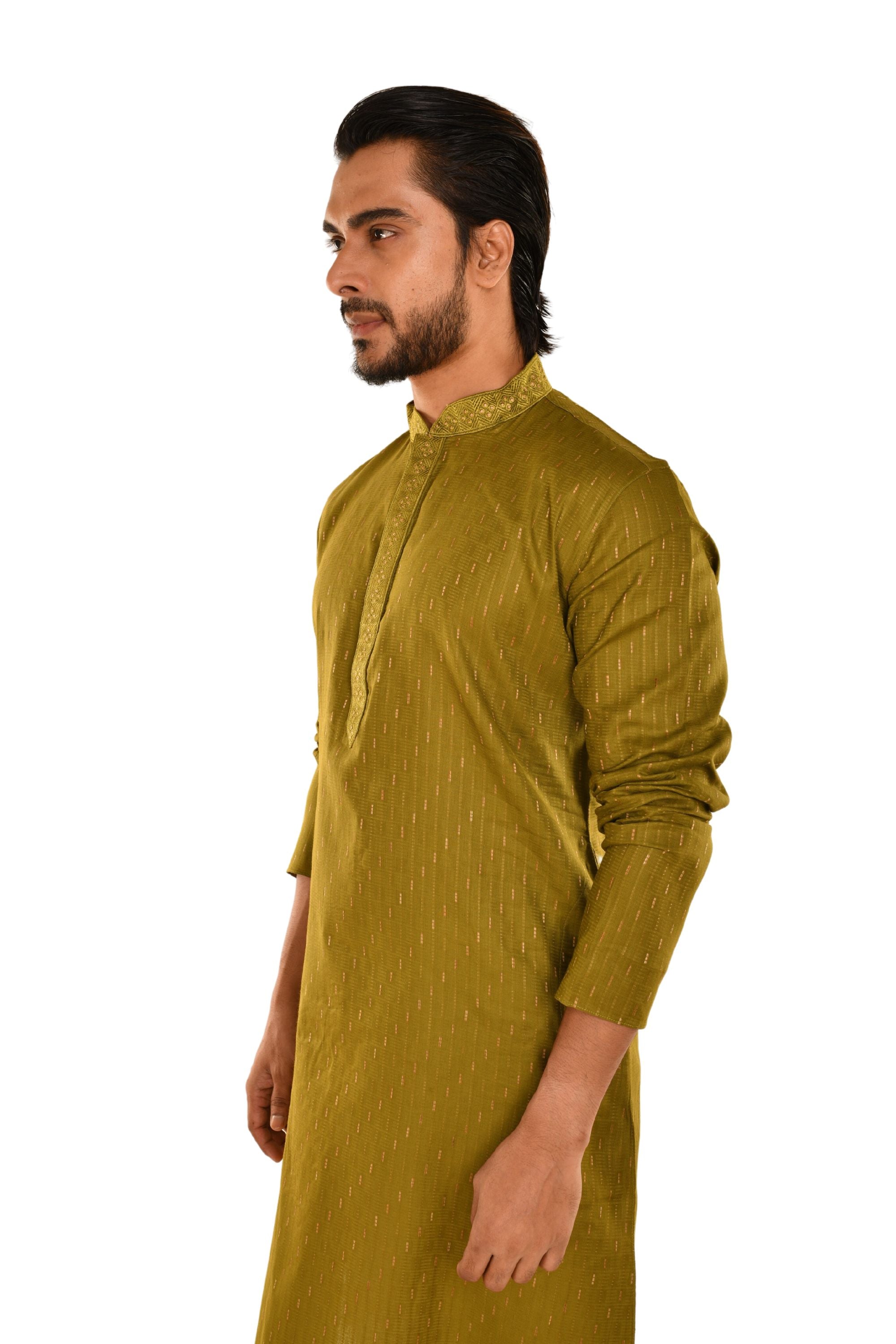 Cotton Embroidered Slim Fit Long Kurta