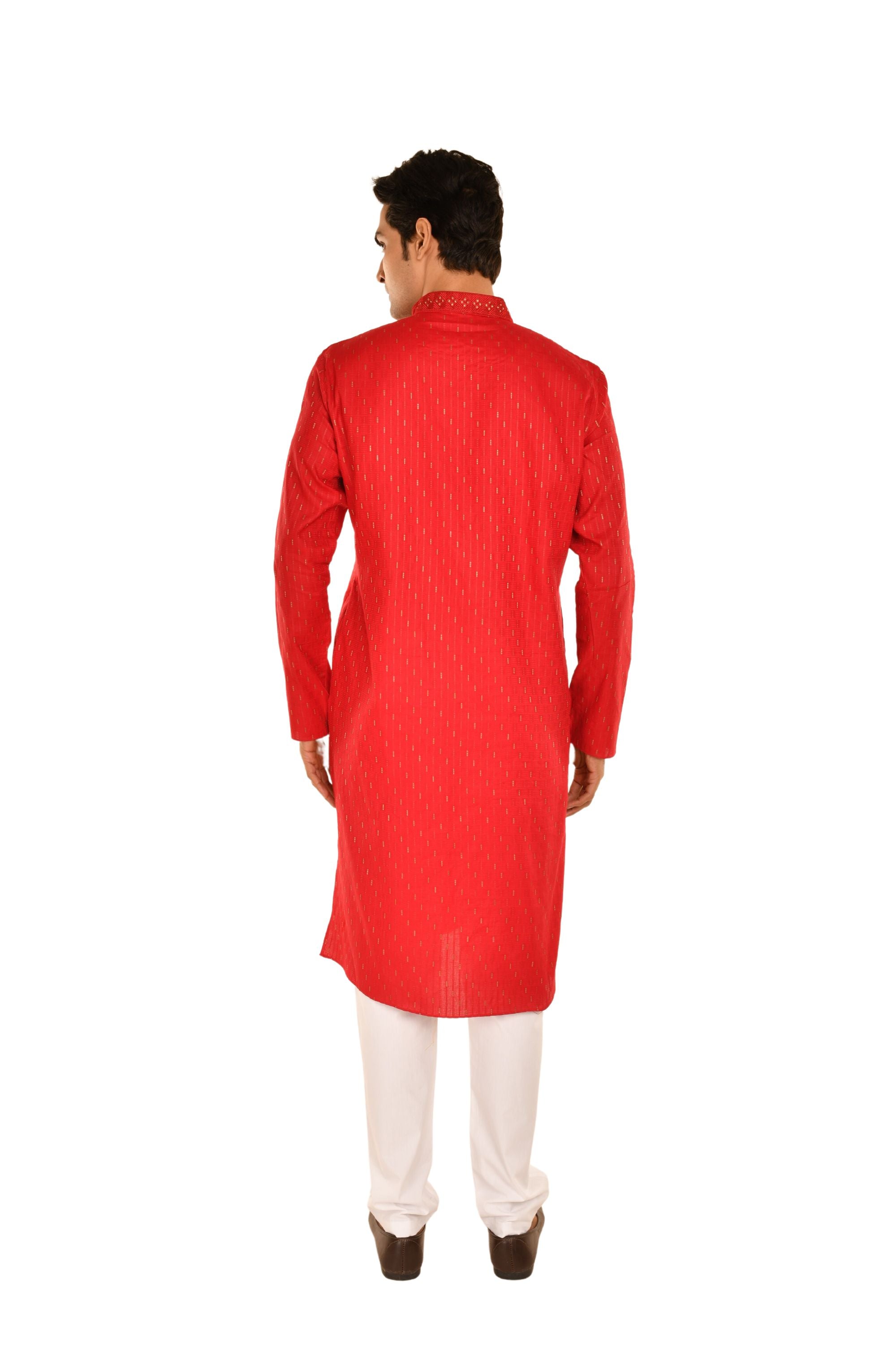 Cotton Embroidered Slim Fit Long Kurta
