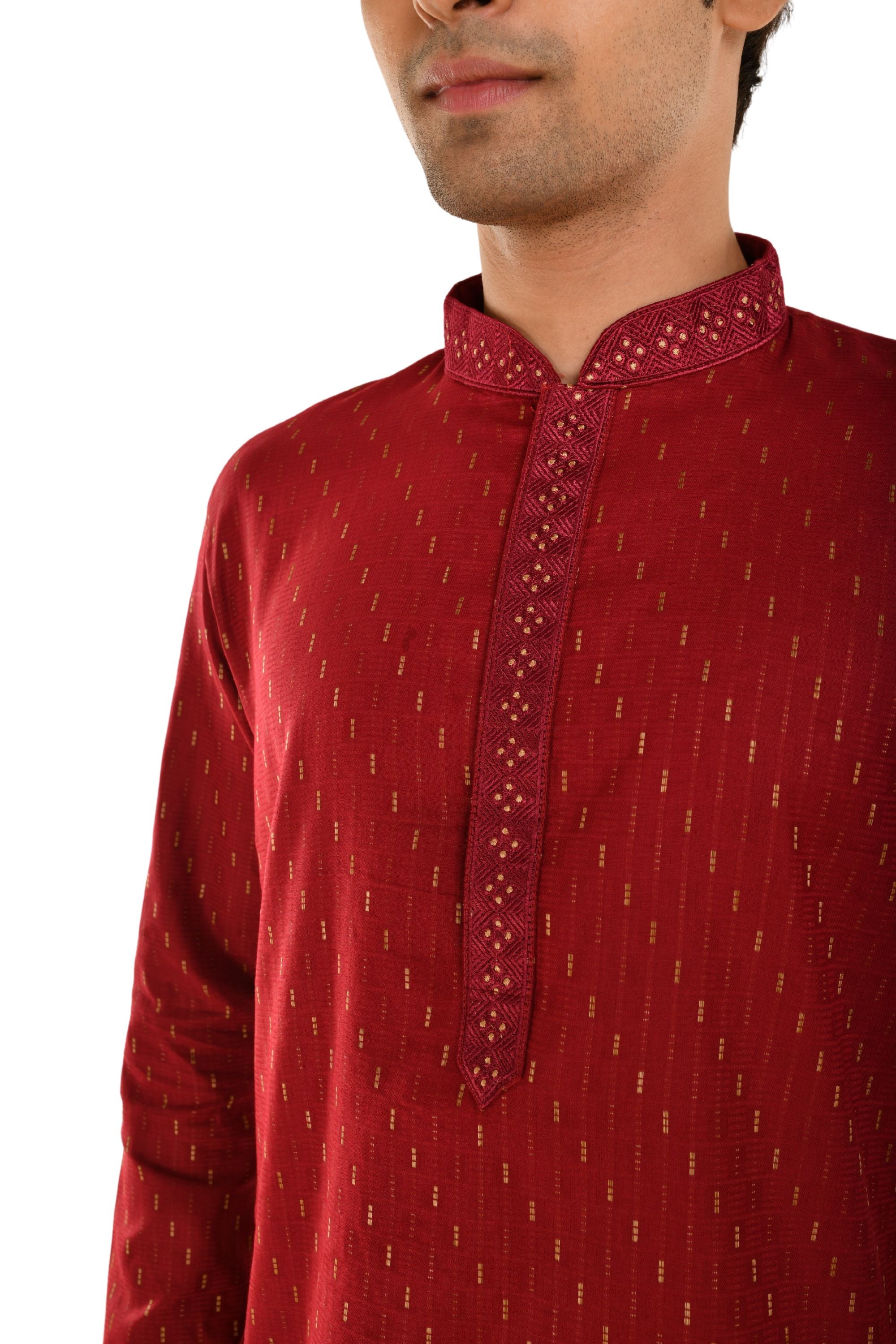 Cotton Embroidered Slim Fit Long Kurta