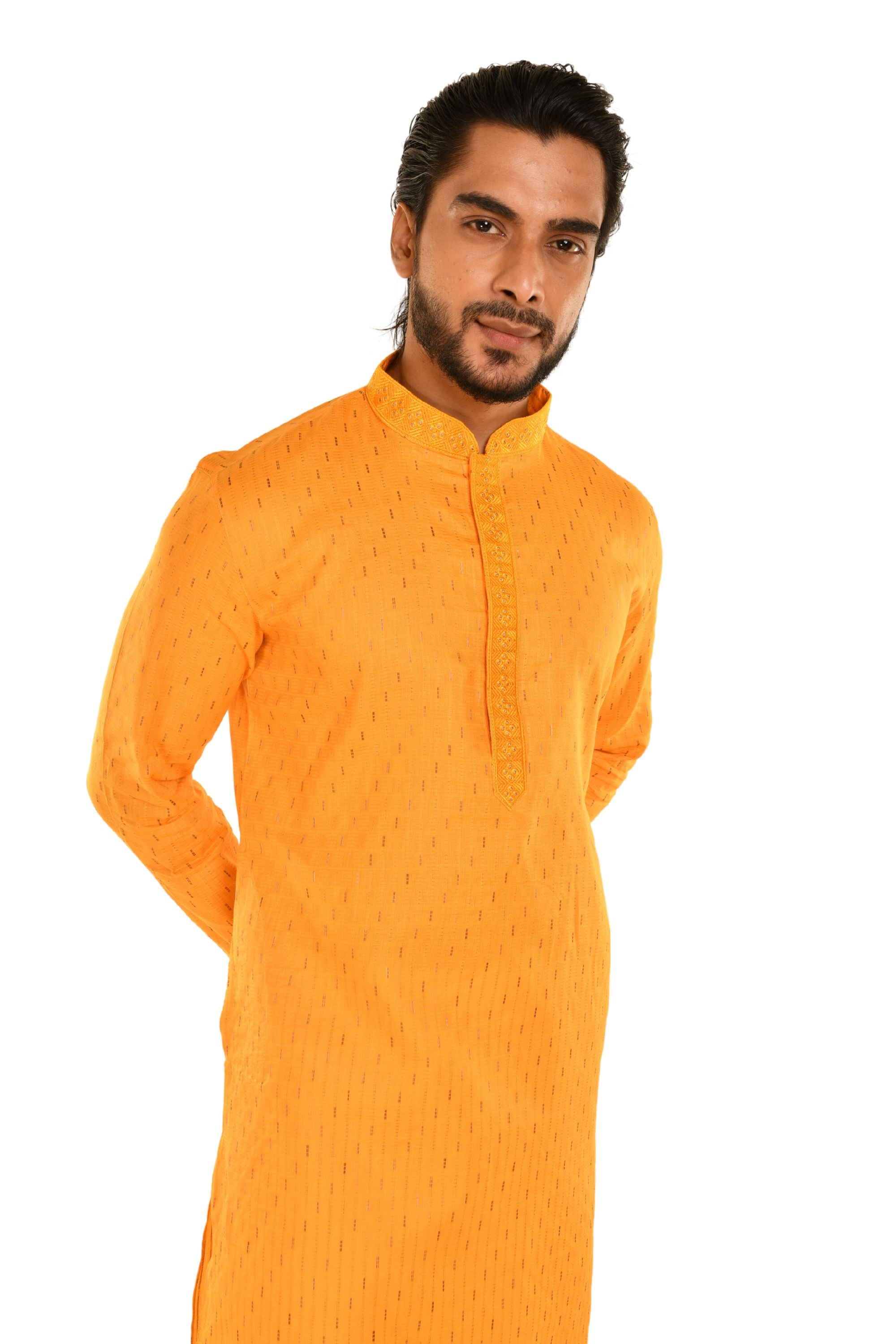 Cotton Embroidered Slim Fit Long Kurta