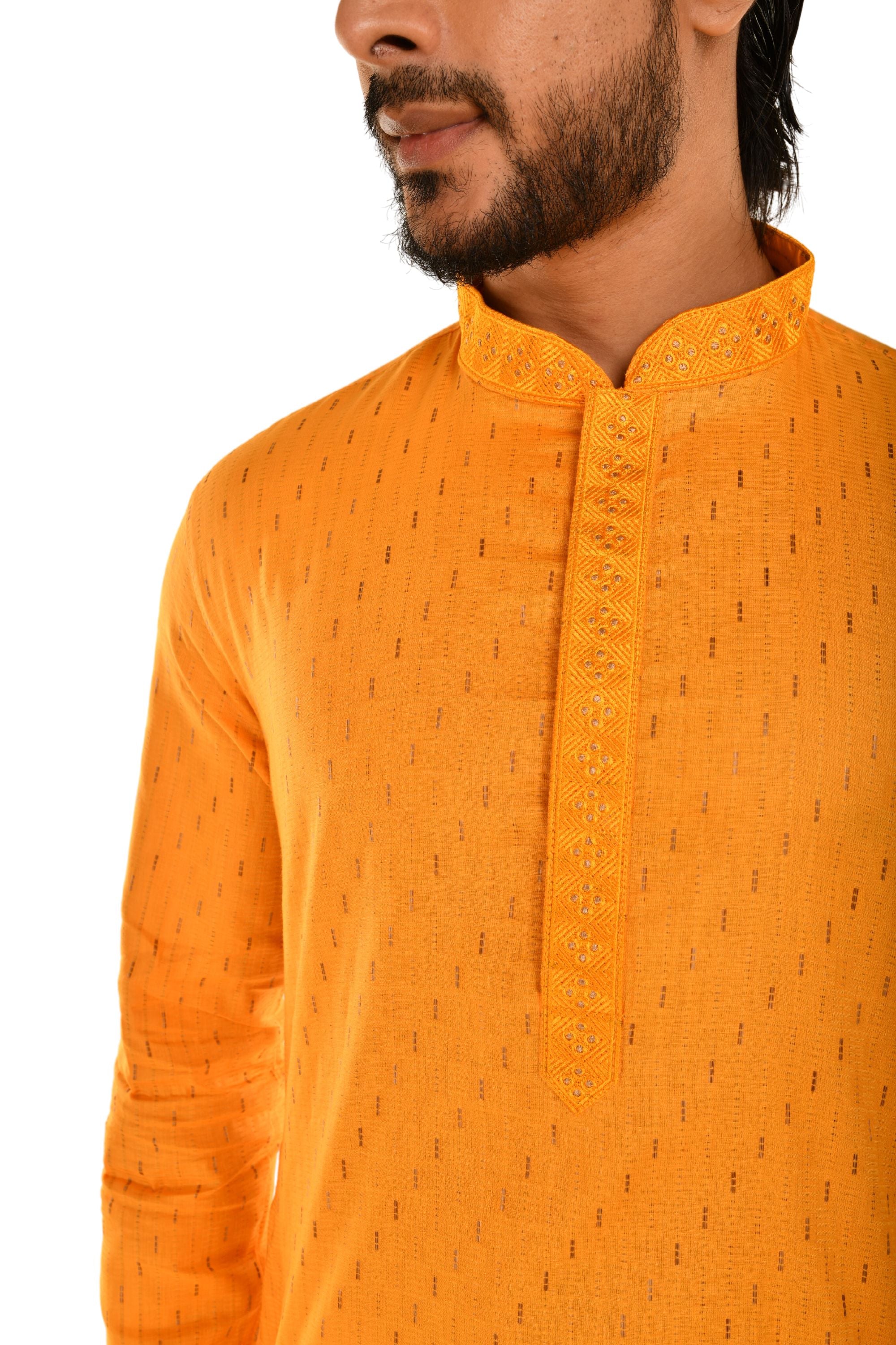 Cotton Embroidered Slim Fit Long Kurta