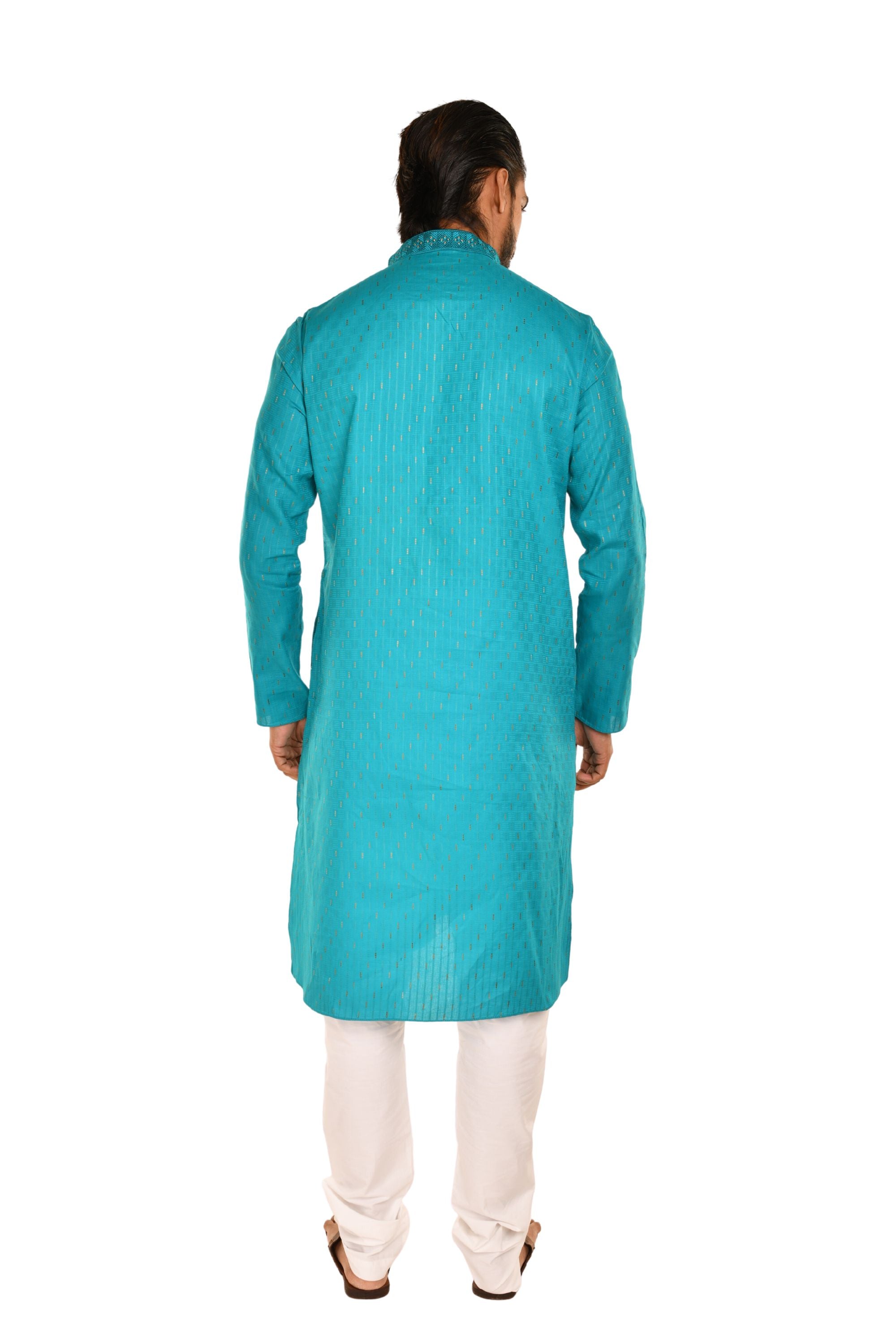 Cotton Embroidered Slim Fit Long Kurta