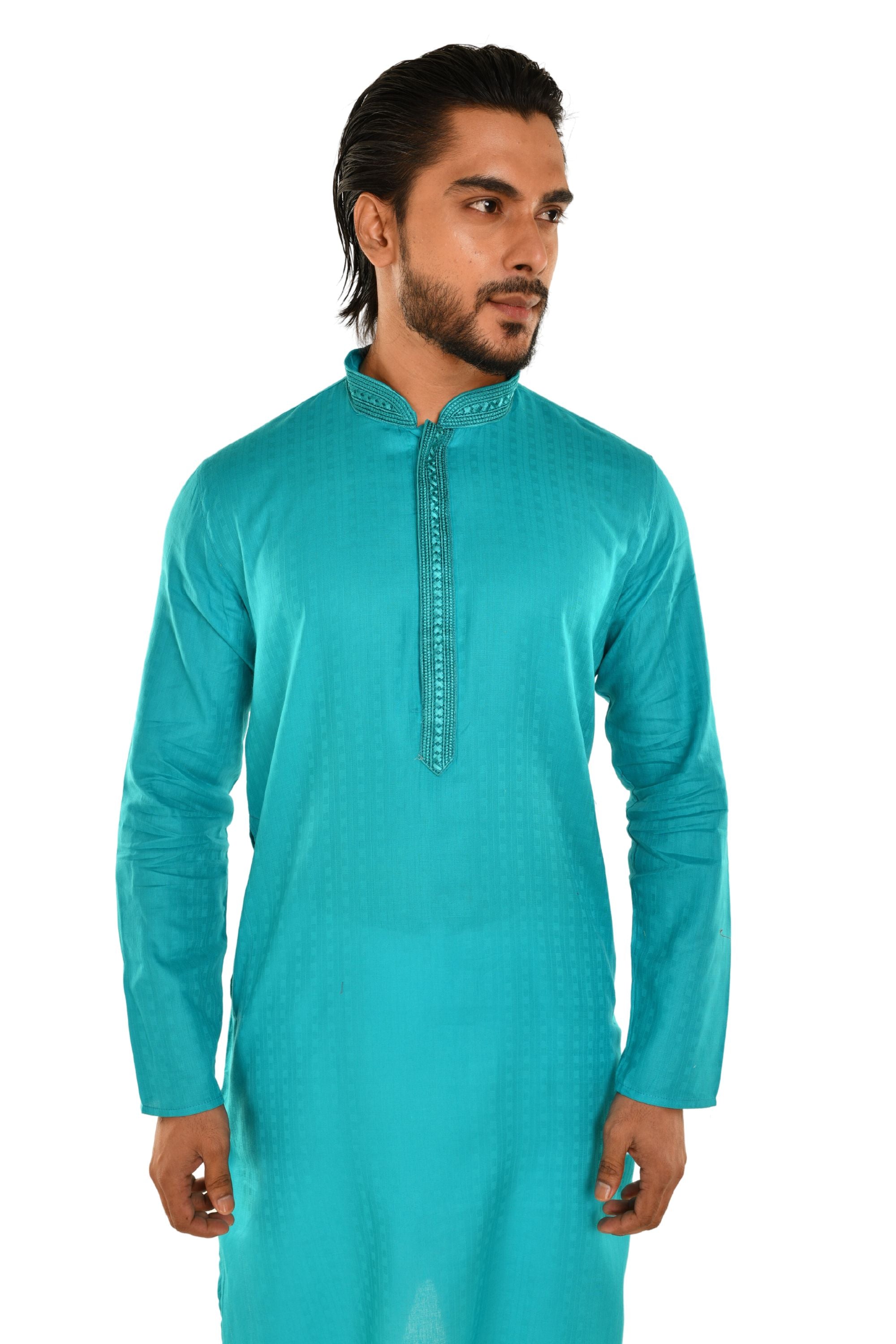 Everyday Wear Cotton Casual Kurta Rama Green
