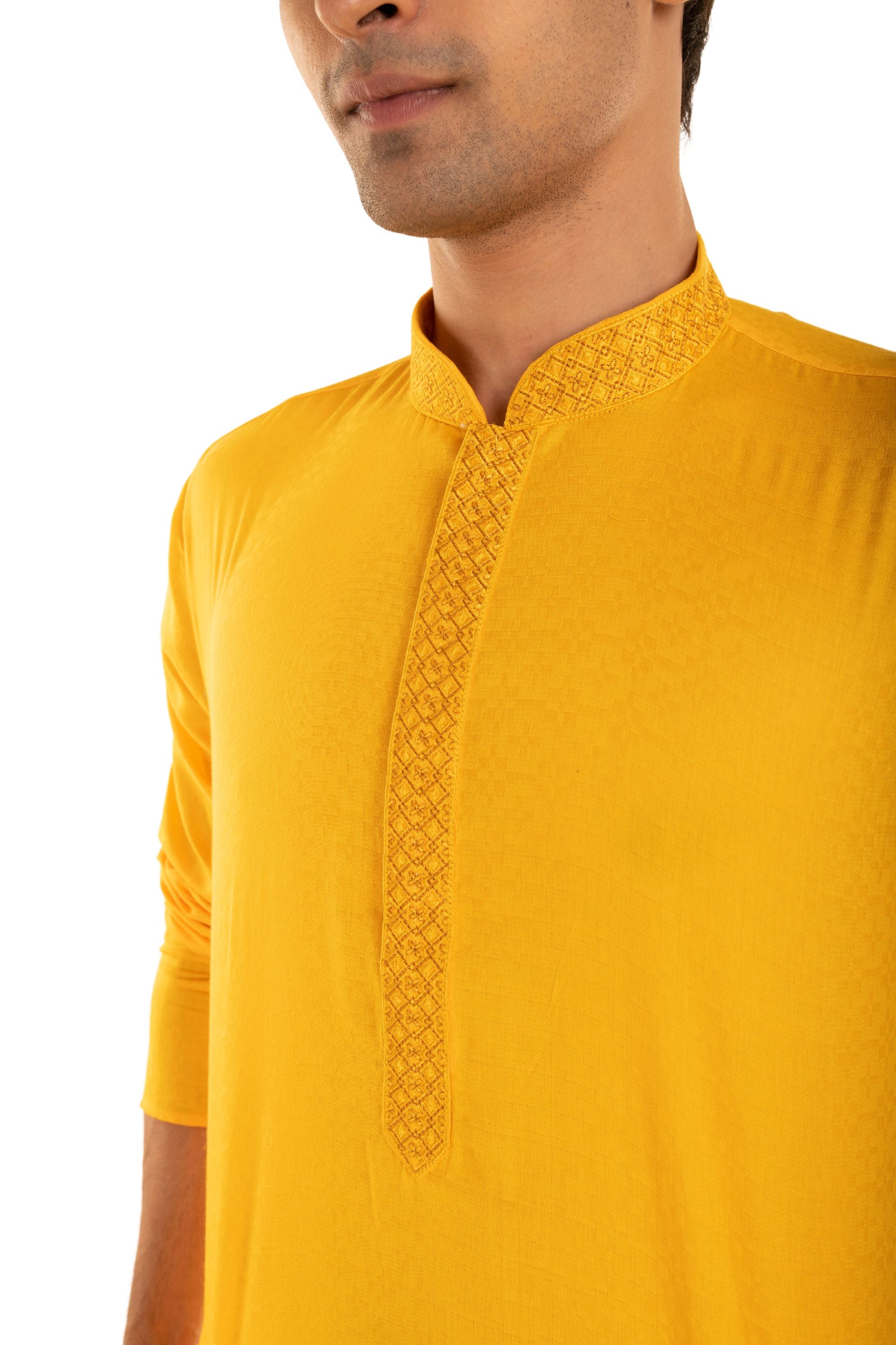 Self Designed Woven Embroidered Long Kurta