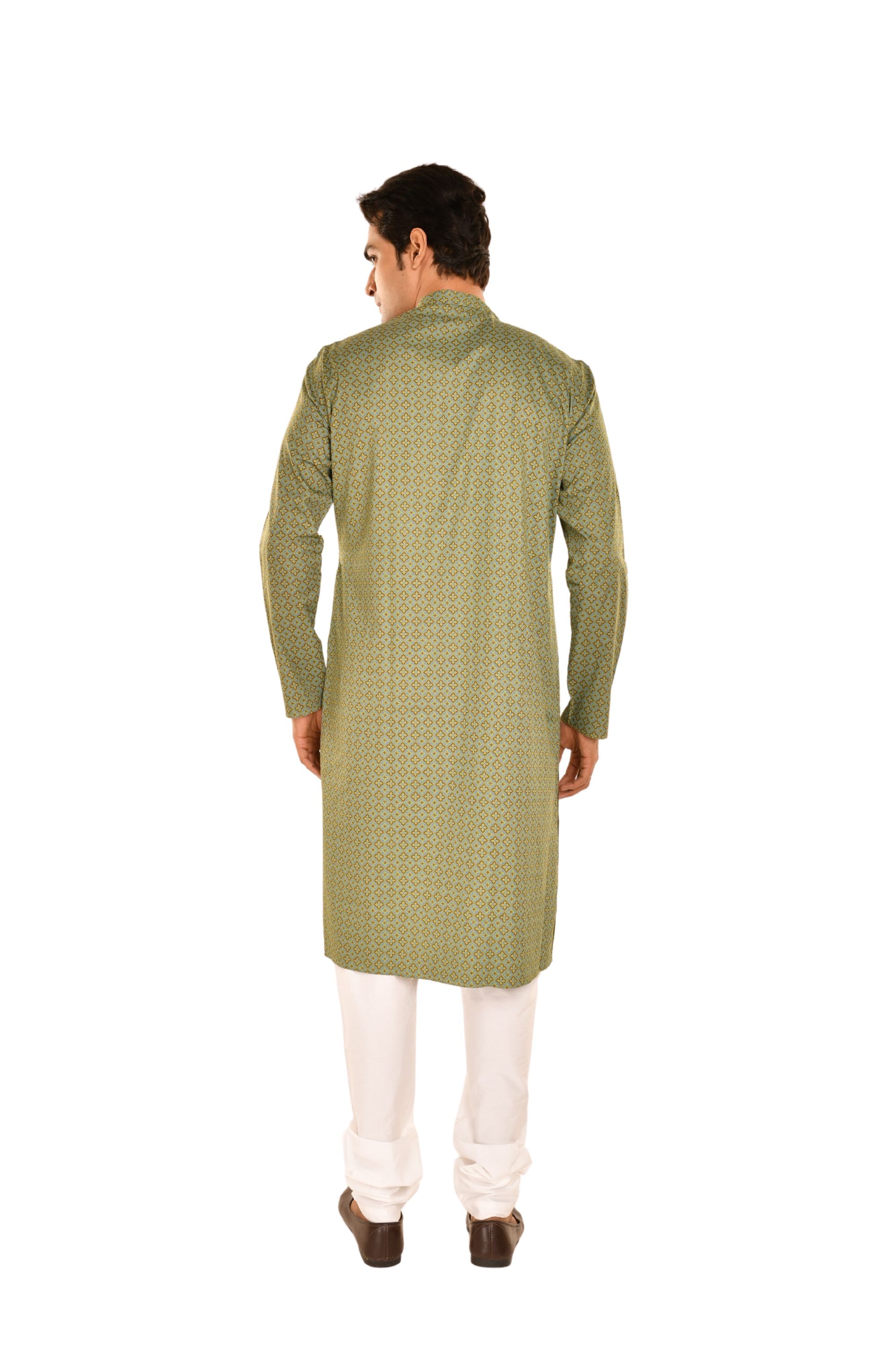 Green Kurta with Ethnic Motifs