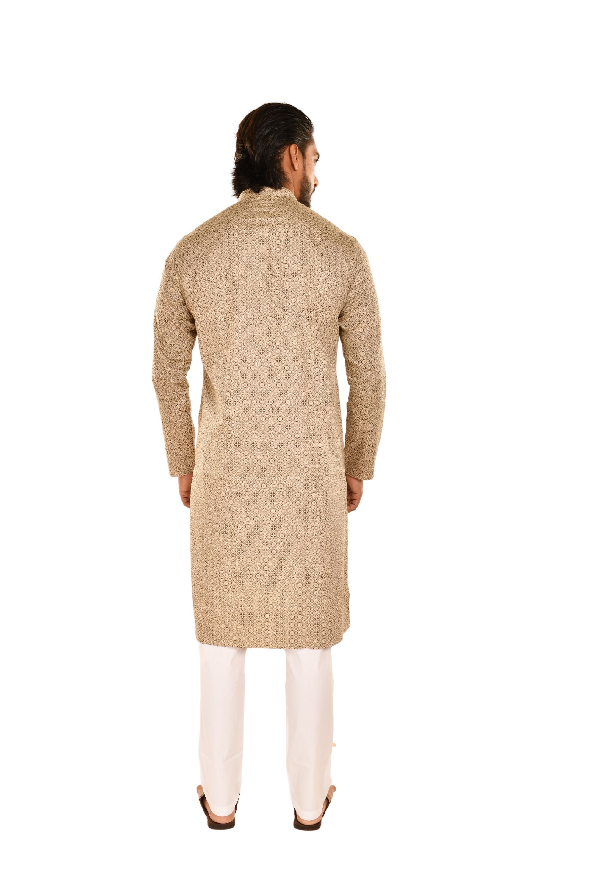 Brown Kurta with Ethnic Motifs