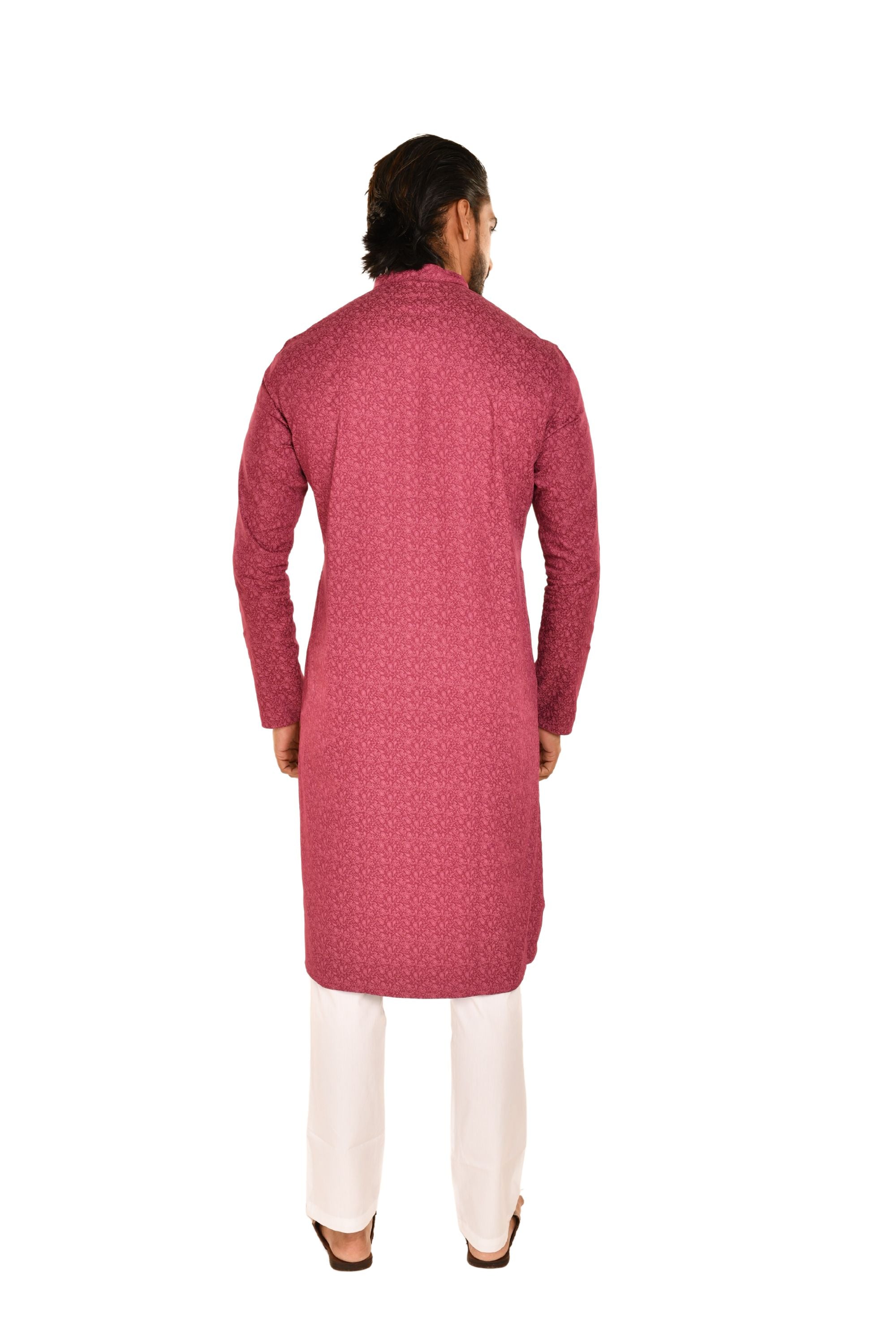 Ethnic Motif Printed Grape and Cream Kurta