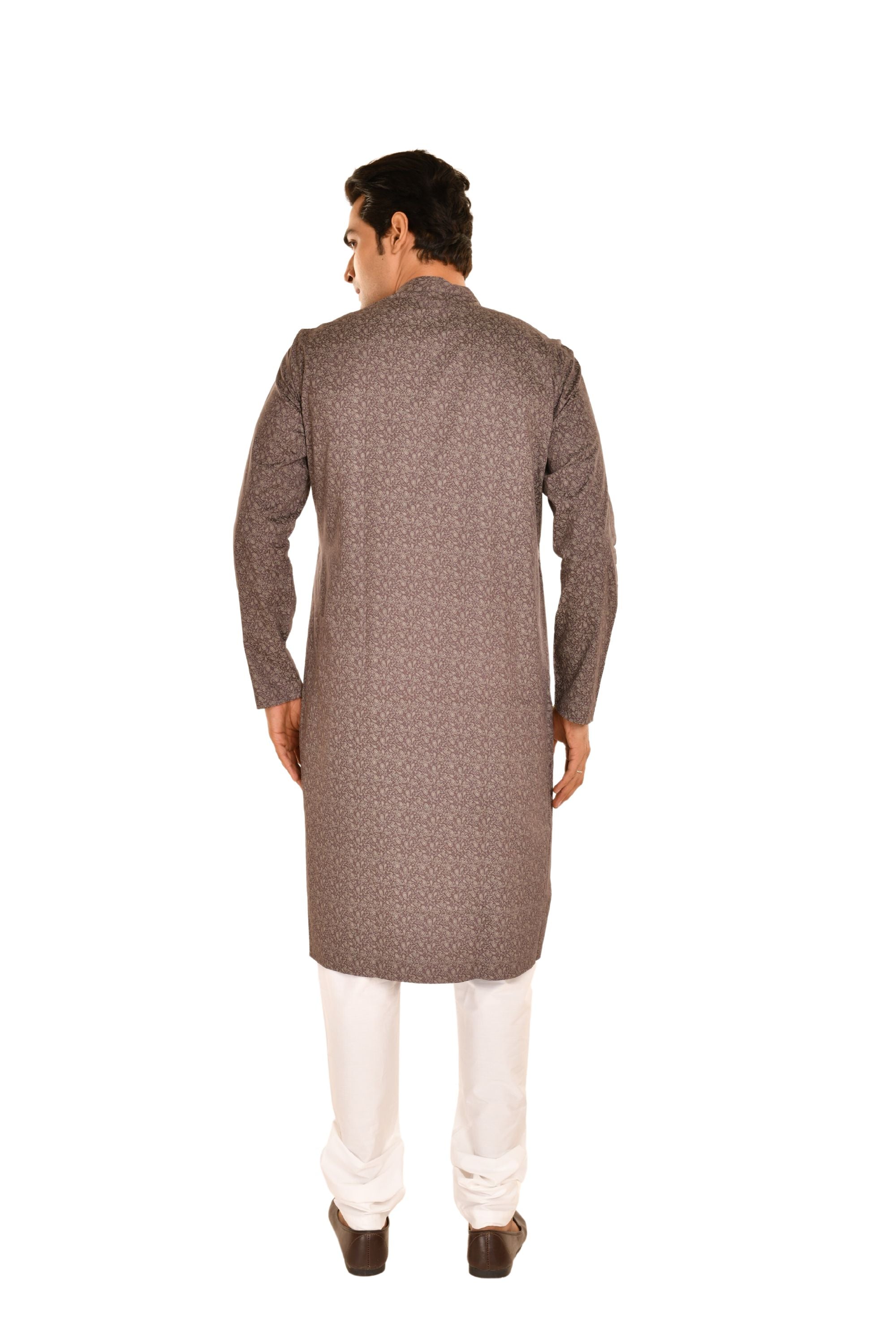 Ethnic Motif Printed Purple and Cream Kurta