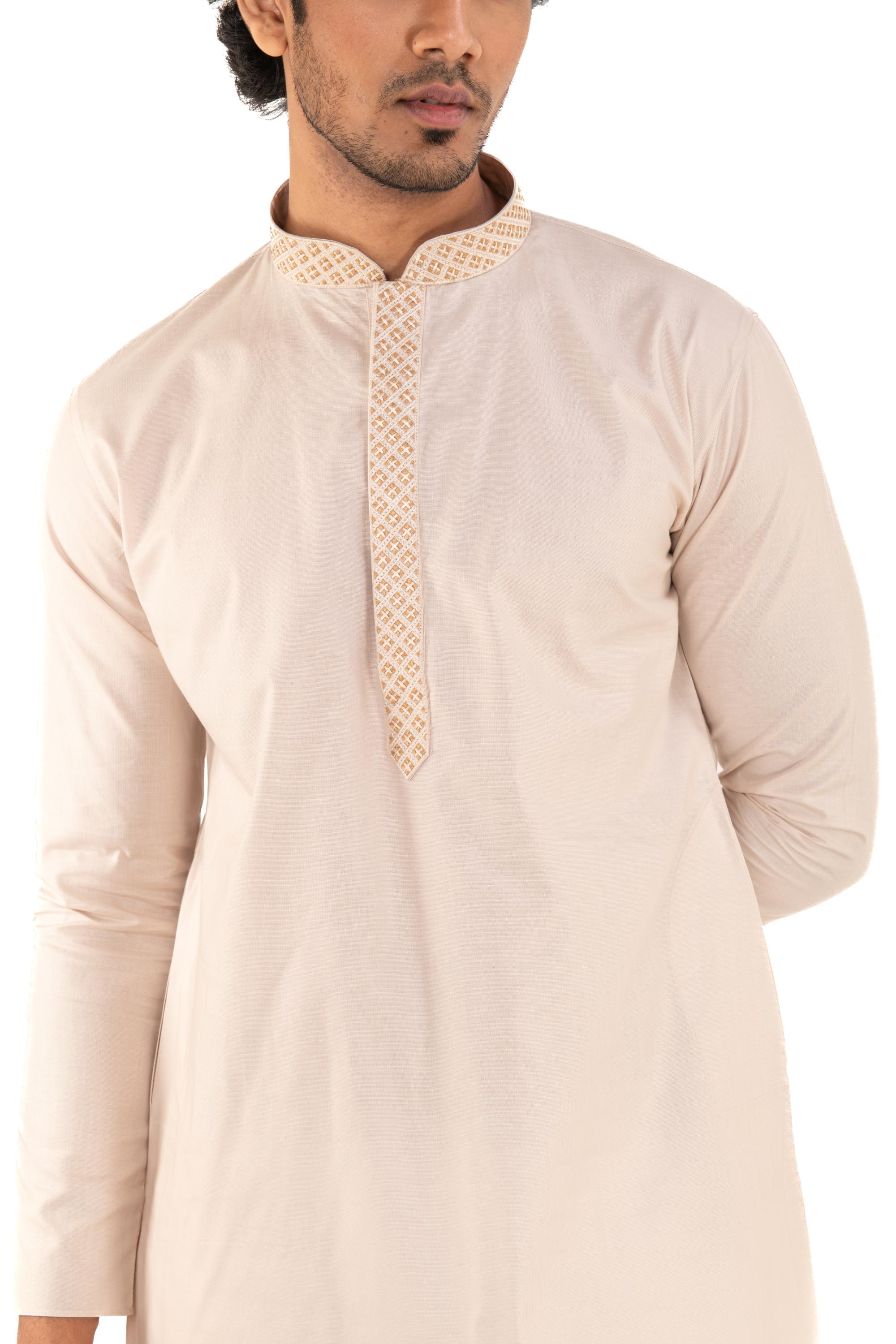 Men's Solid Regular Cotton Kurta
