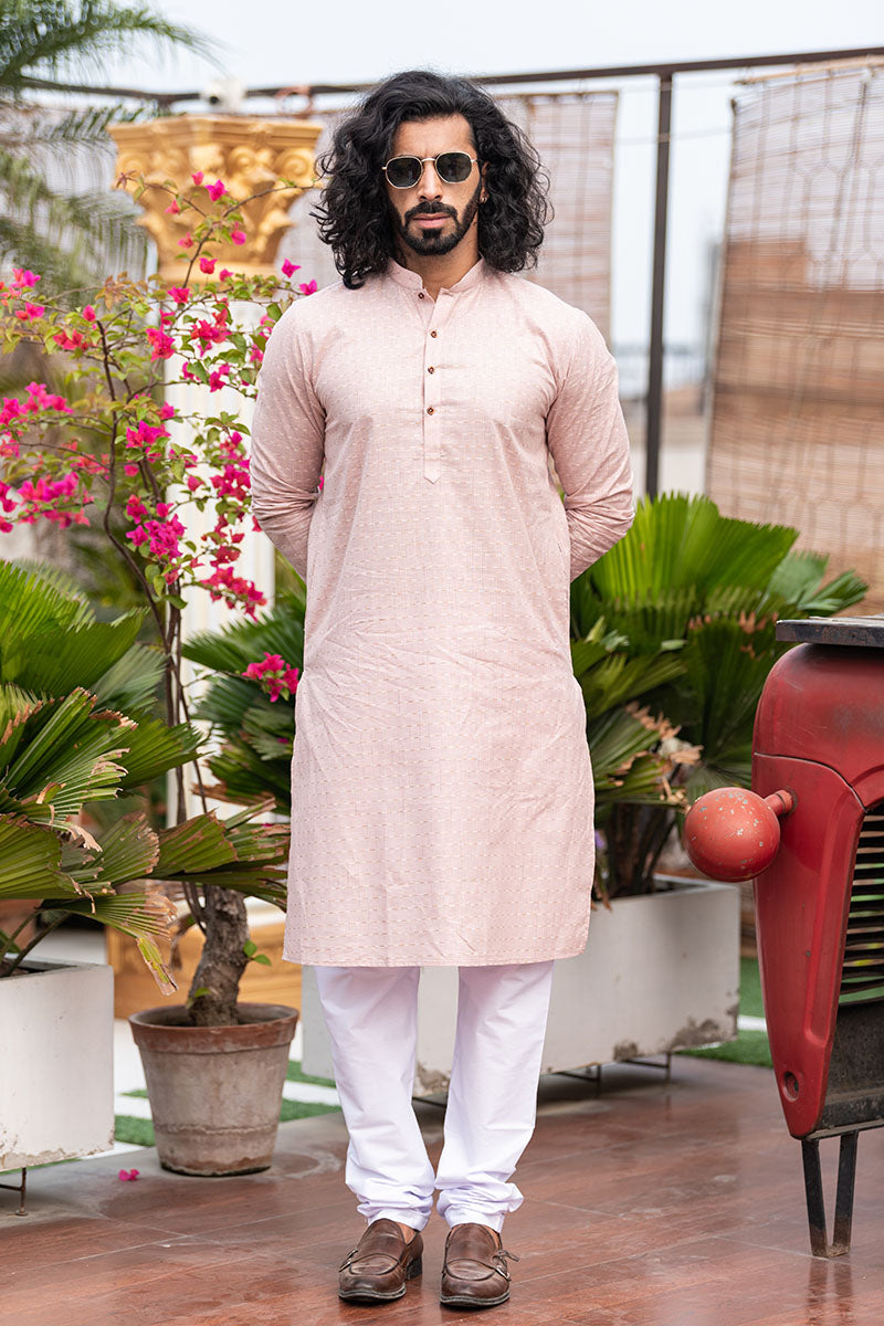 Woven Design Cotton Kurta