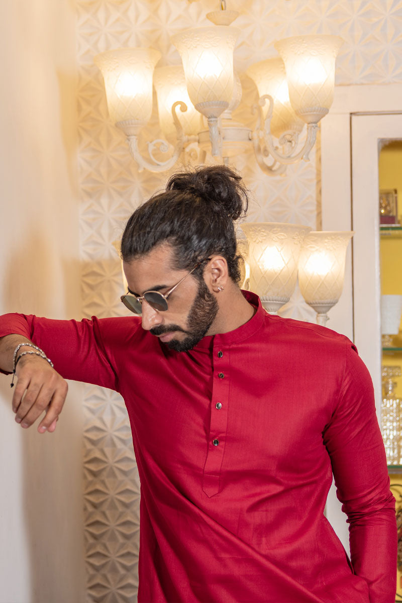 Criss Crossed Striped Kurta