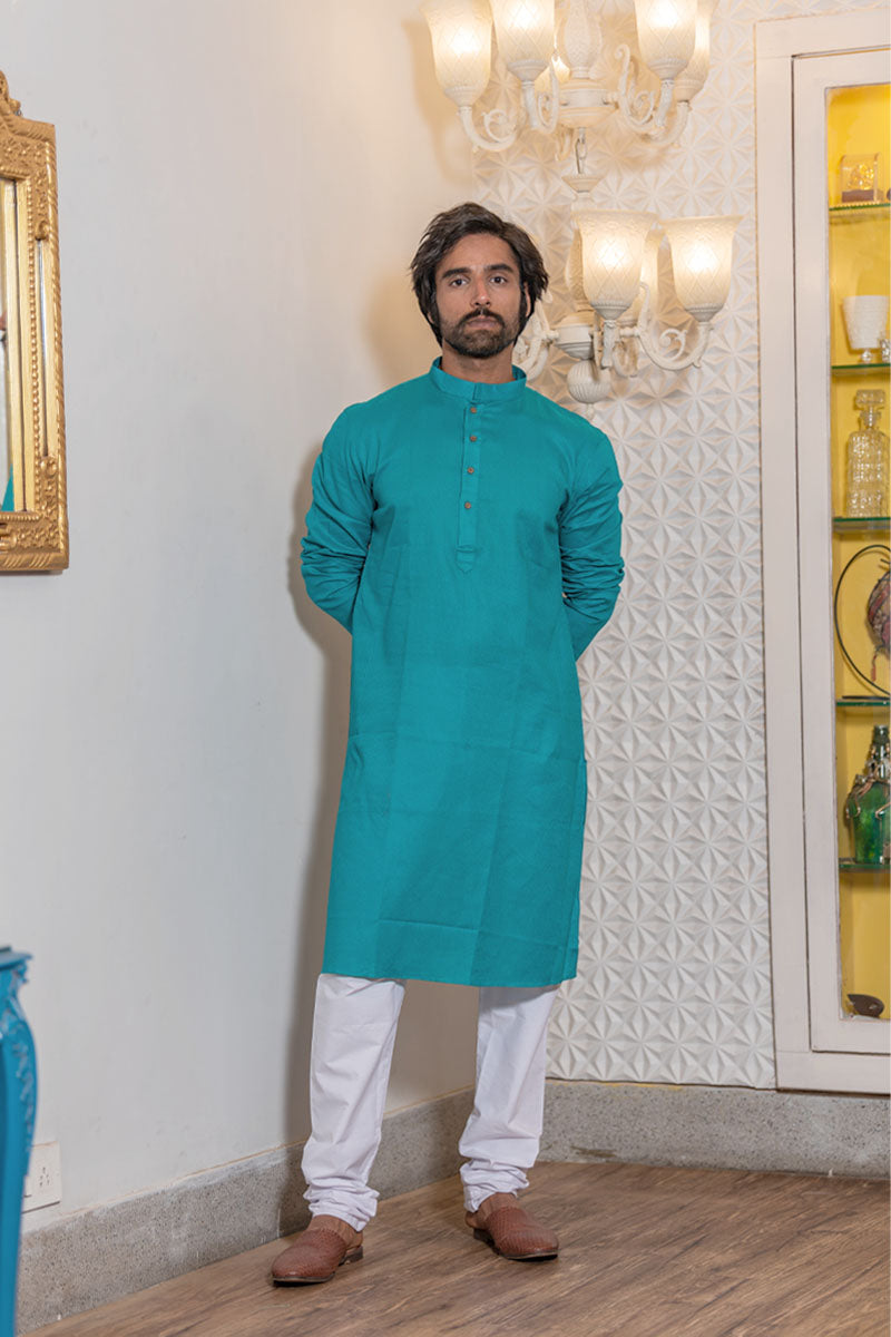 The Basic Kurta Turquoise