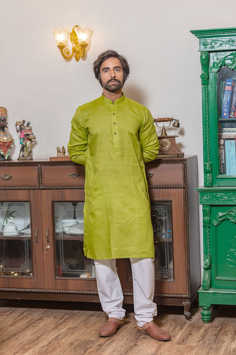 The Basic Kurta Pear Green