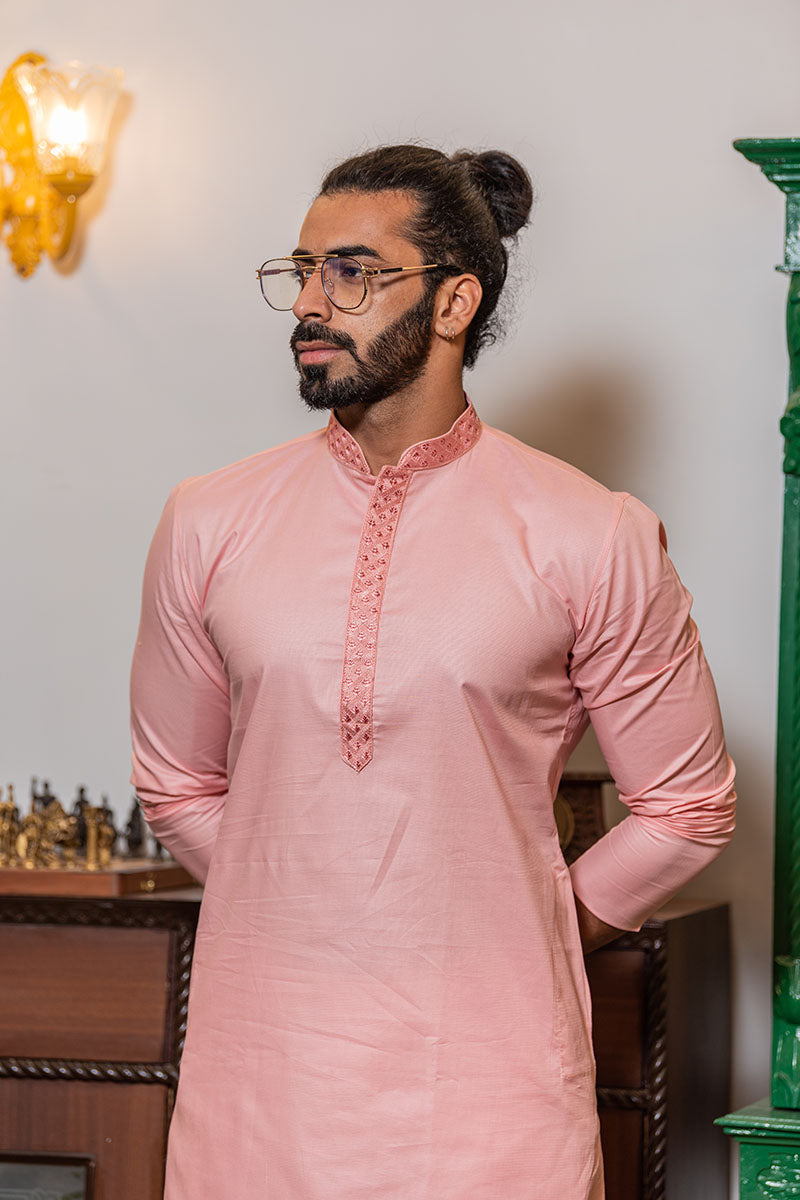 Thread Embroidered Cotton Kurta