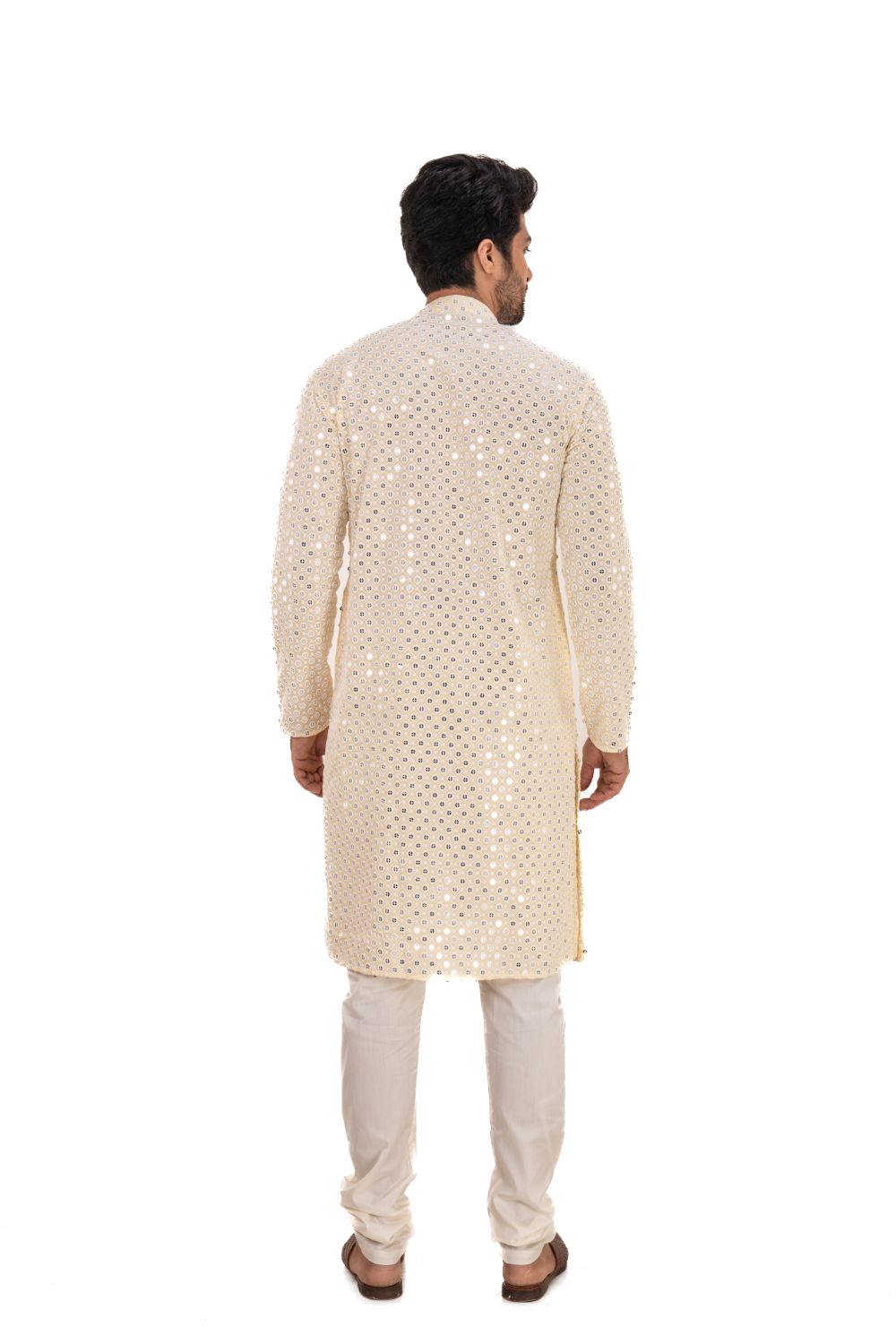 Chikankari Mirror Embellished Kurta Set