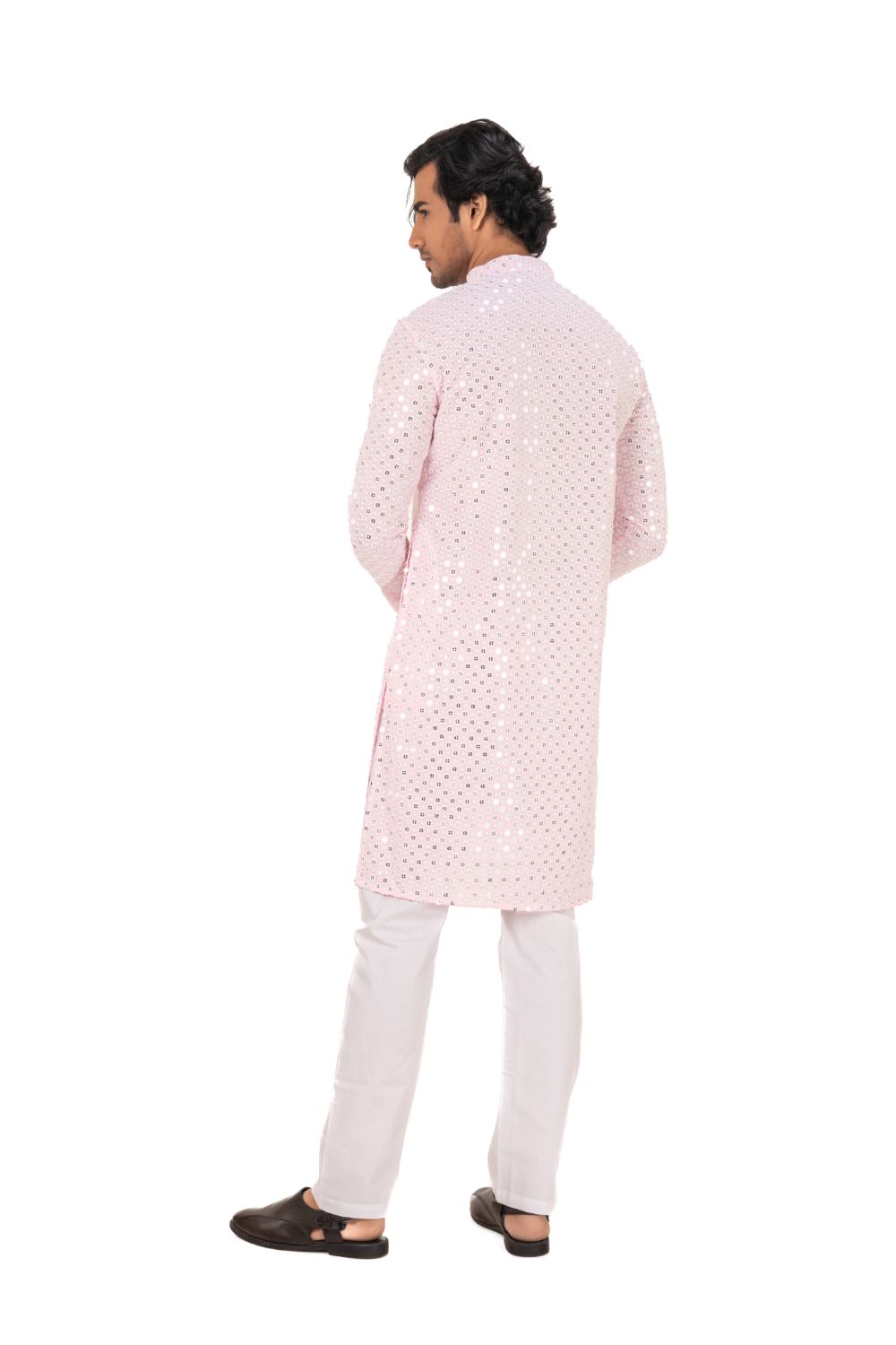Chikankari Mirror Embellished Kurta Set