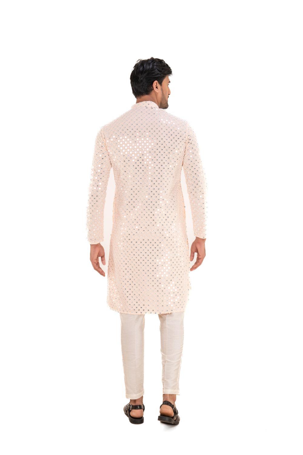 Chikankari Mirror Embellished Kurta Set