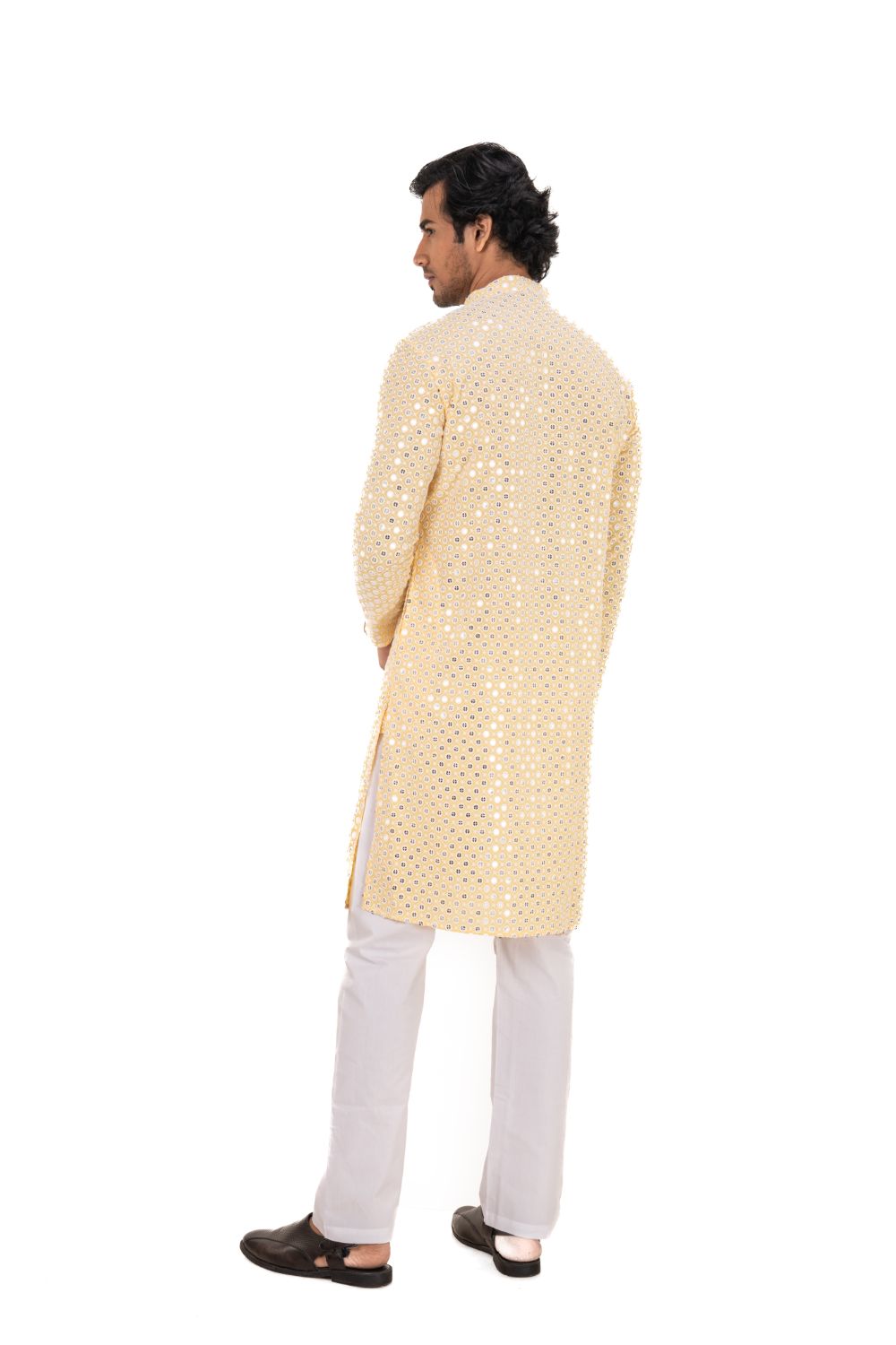 Chikankari Mirror Embellished Kurta Set