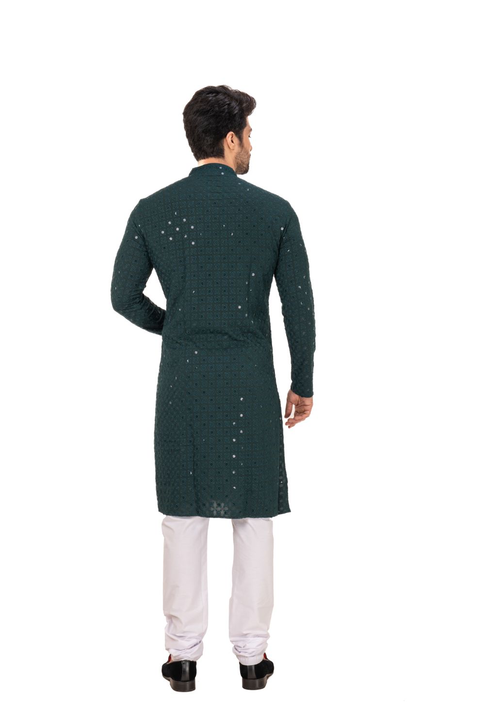 Geometric Chikankari Embroidered Kurta Set