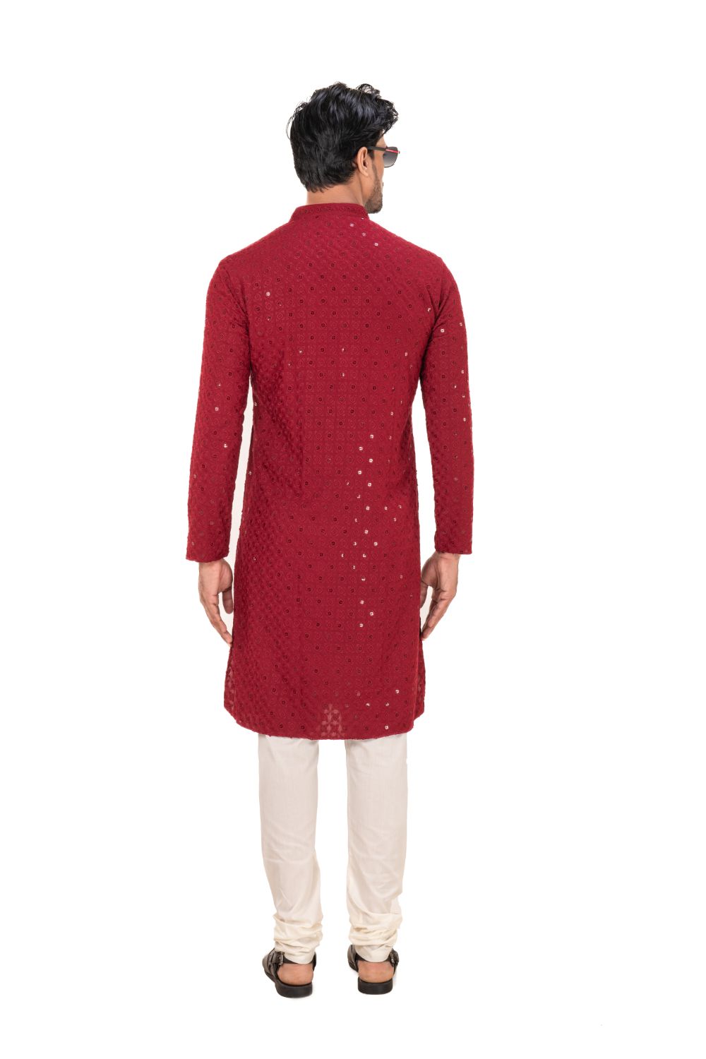 Geometric Chikankari Embroidered Kurta Set