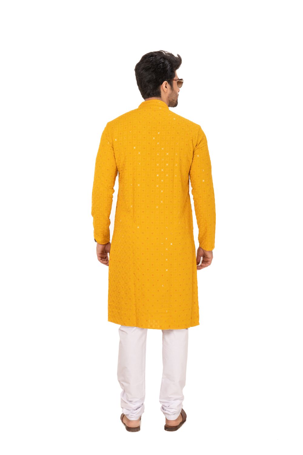Geometric Chikankari Embroidered Kurta Set