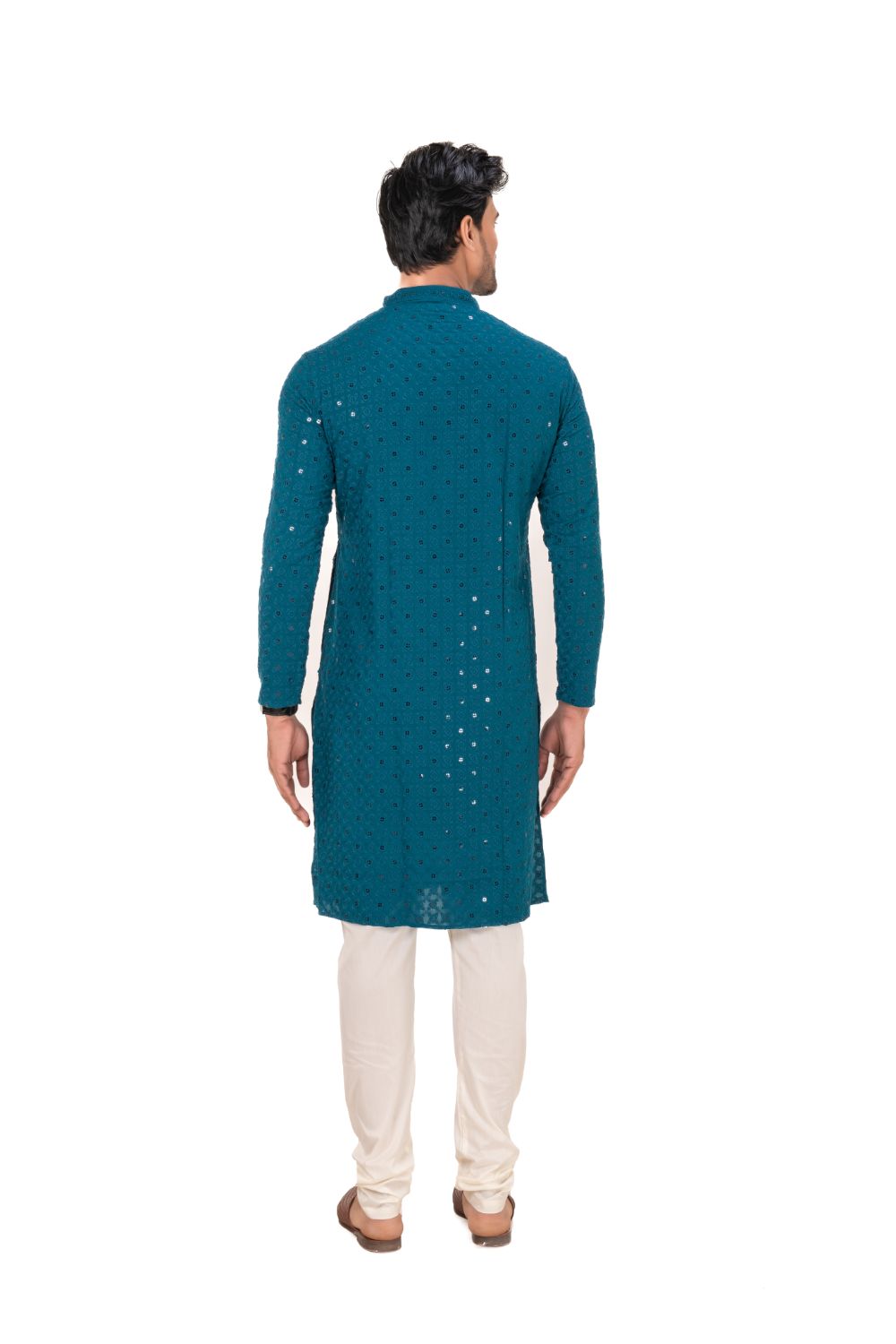 Geometric Chikankari Embroidered Kurta Set