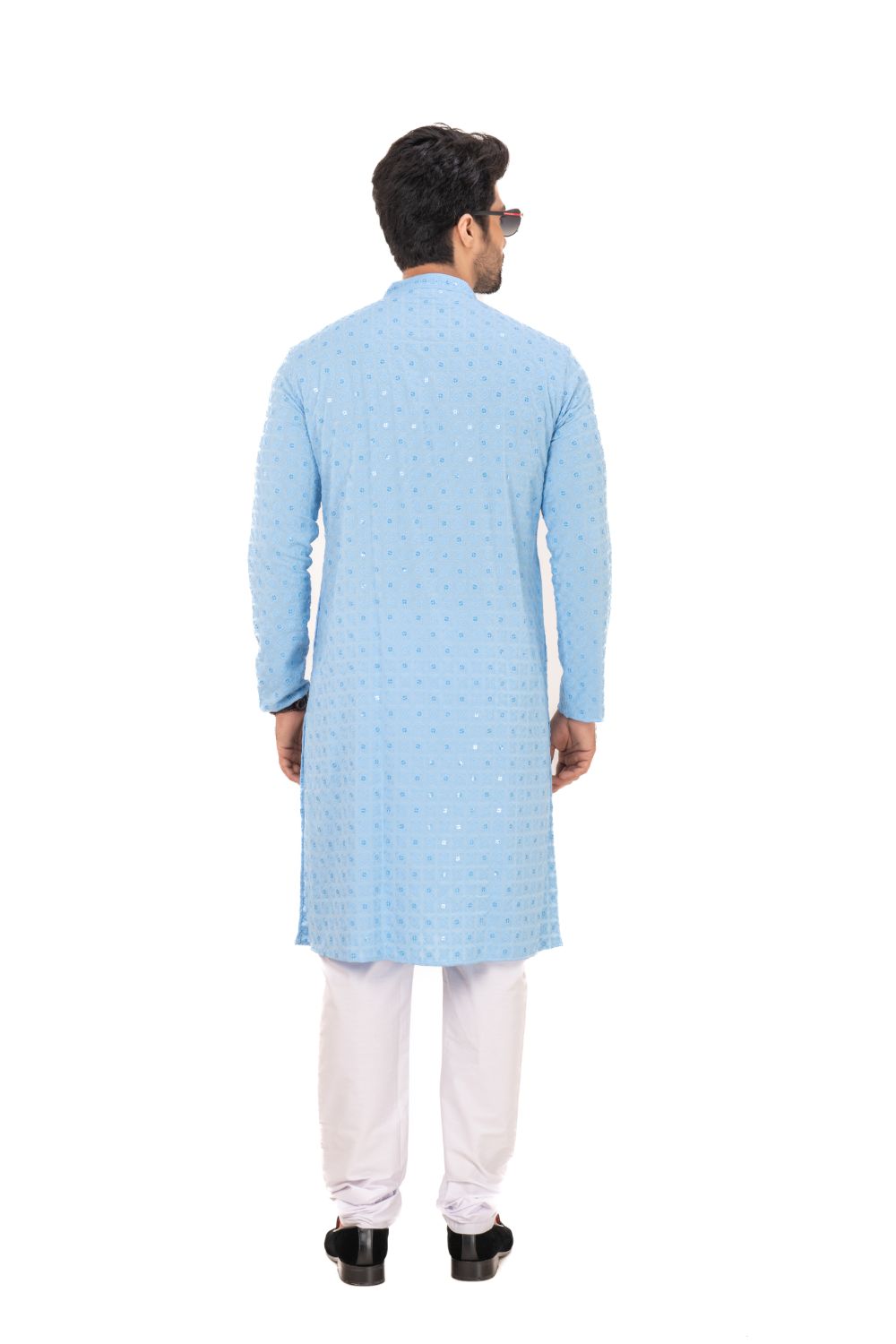 Geometric Chikankari Embroidered Kurta Set