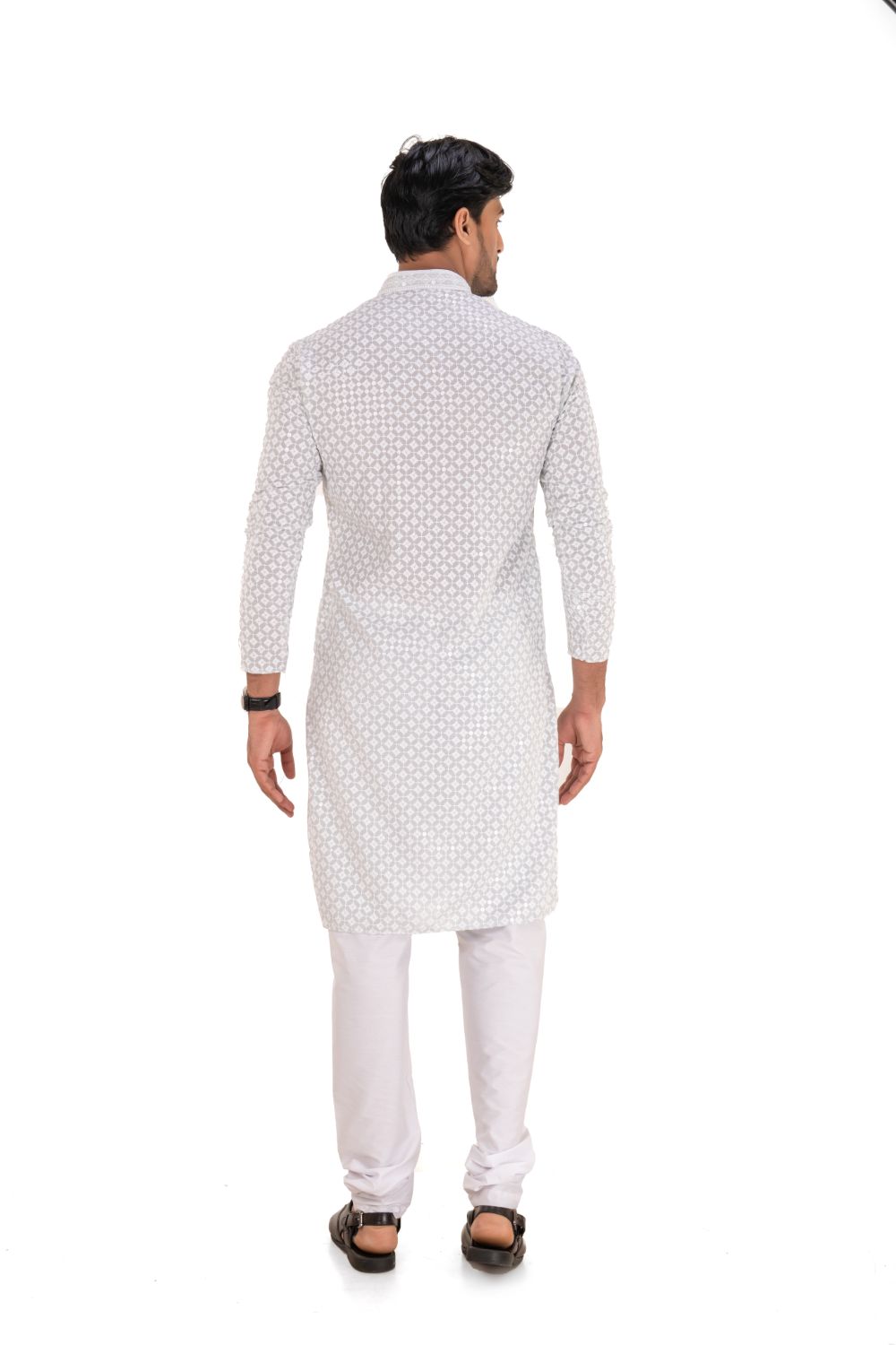 Lucknavi Chikankari Embroidered Kurta Set