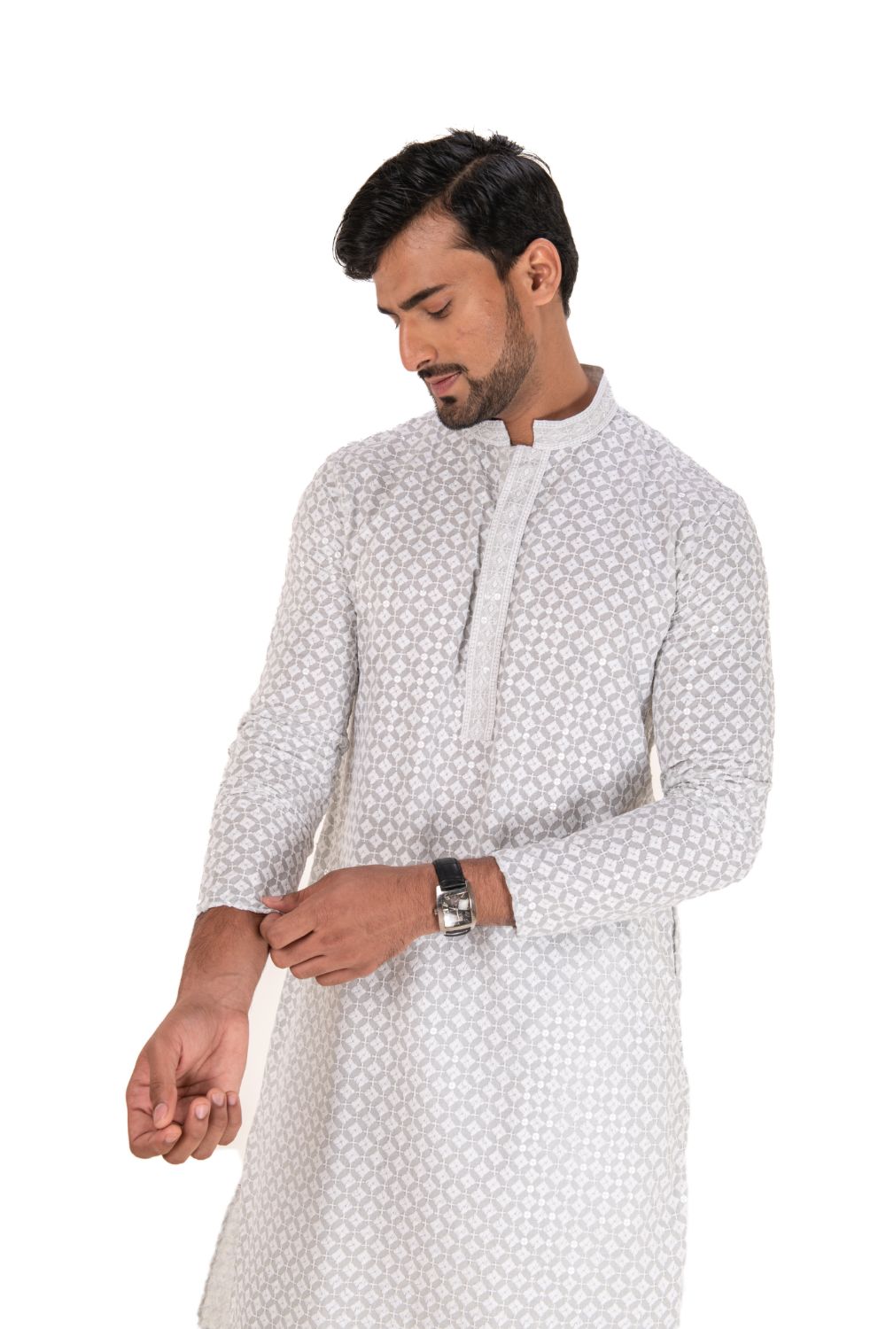 Lucknavi Chikankari Embroidered Kurta Set