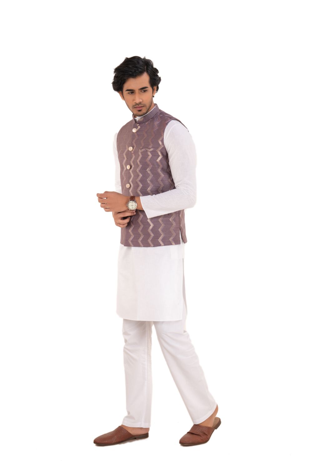Zig Zag Pattern Nehru Jackets