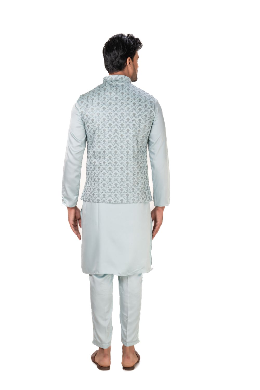 Classic Floral Embroidered Nehru Jacket
