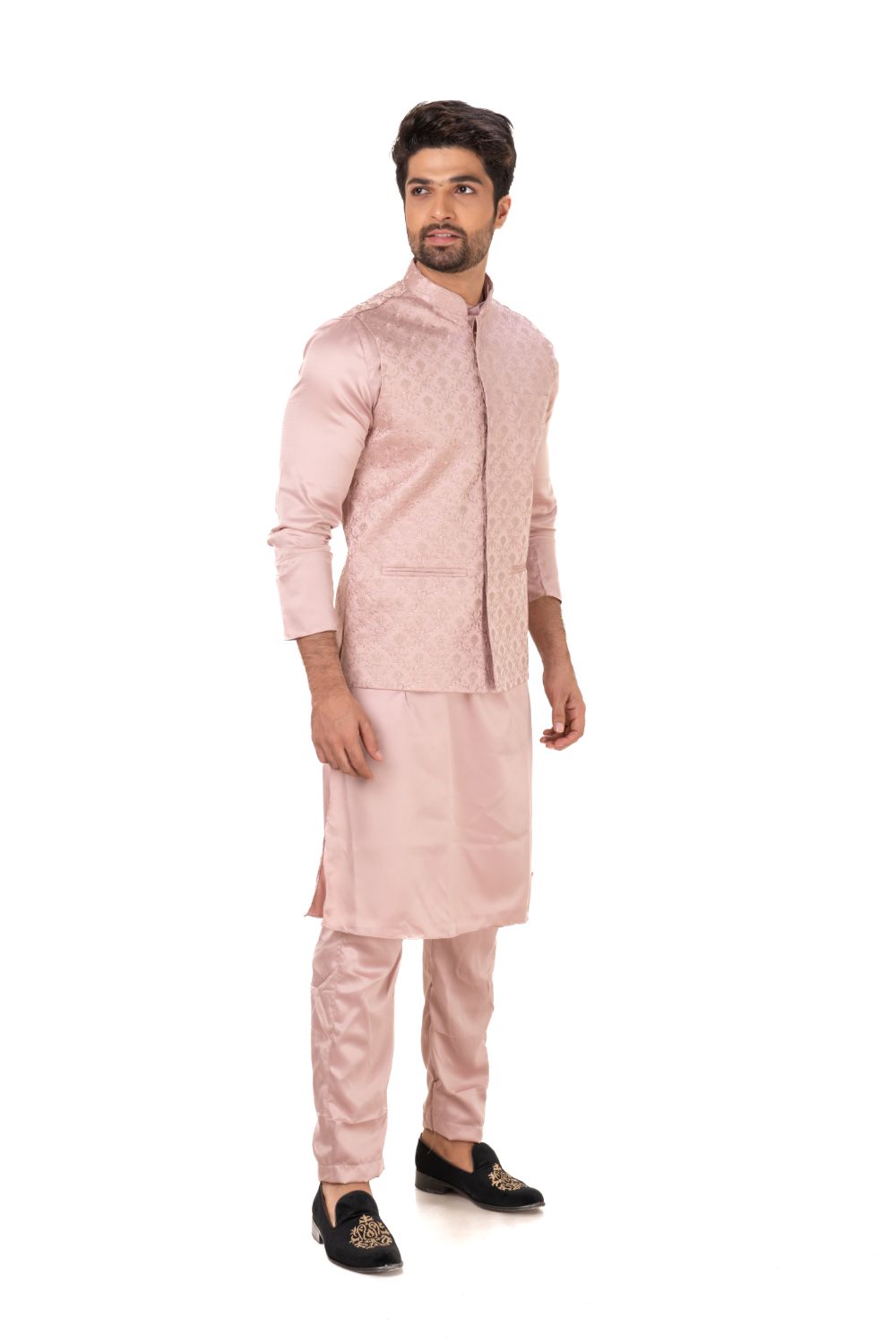Classic Floral Embroidered Nehru Jacket