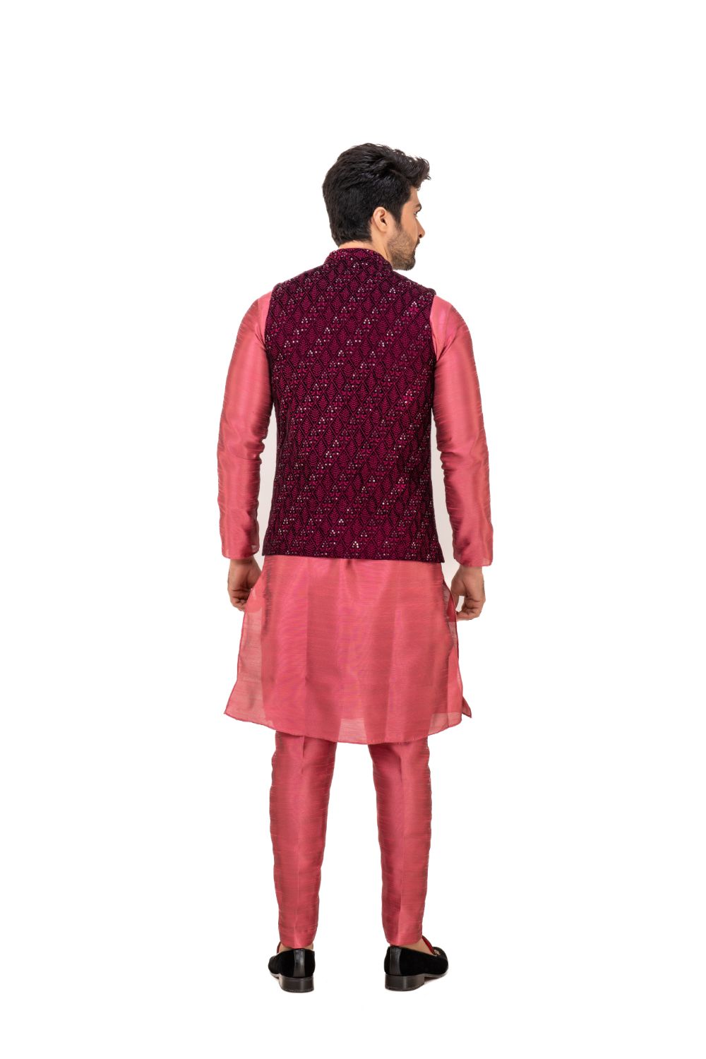 Delicate Thread And Sequence Embroidery Nehru Jacket