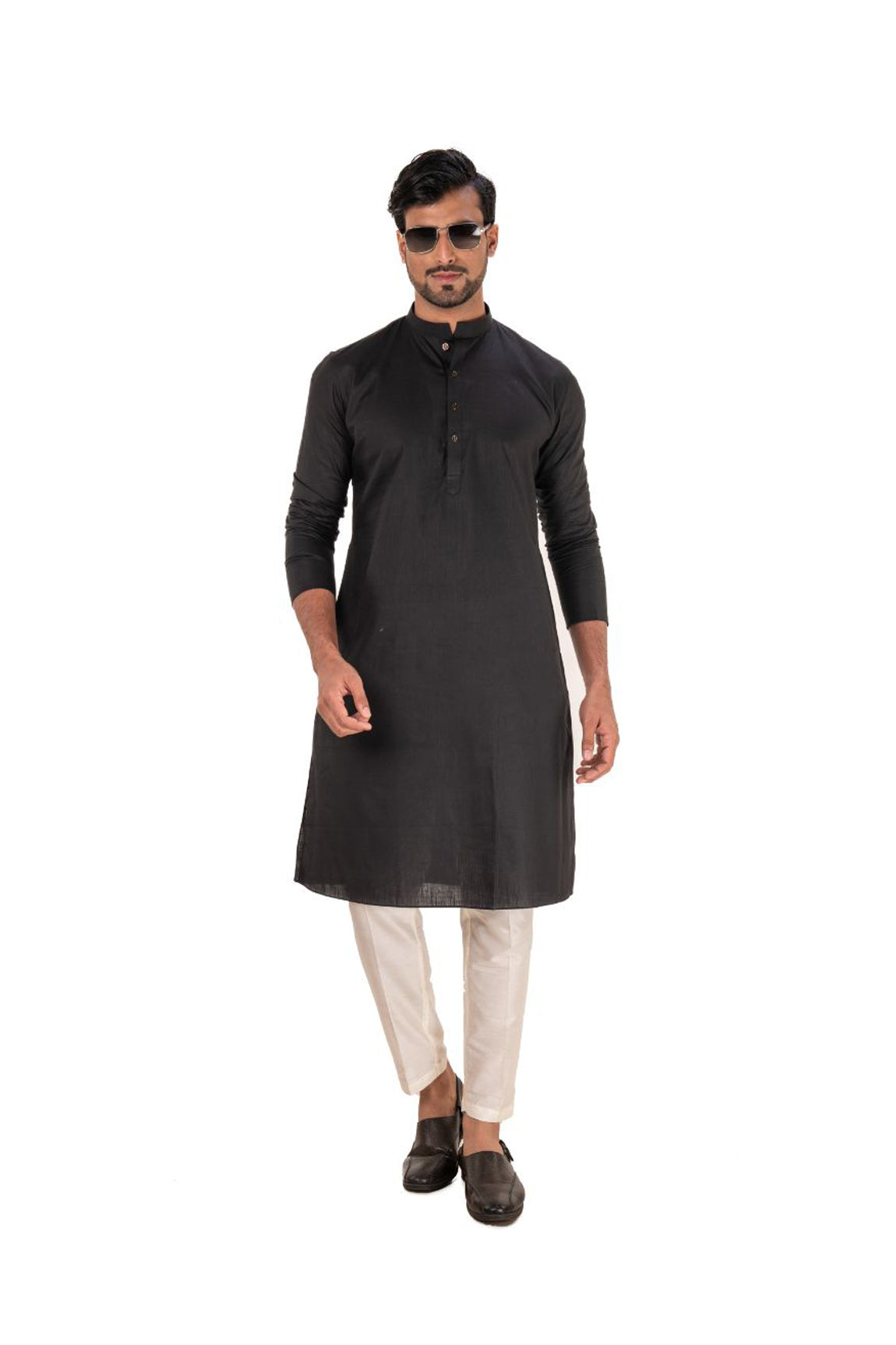 Men's Premium Cotton Kurta Black